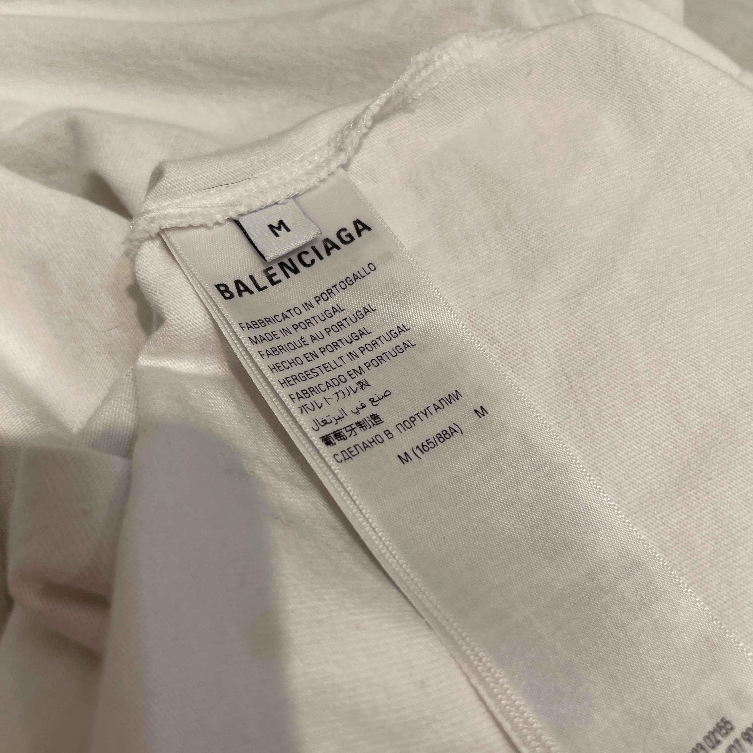 BALENCIAGA/T-Shirt/M/Cotton/WHT/3B Sports LogoTee view 4