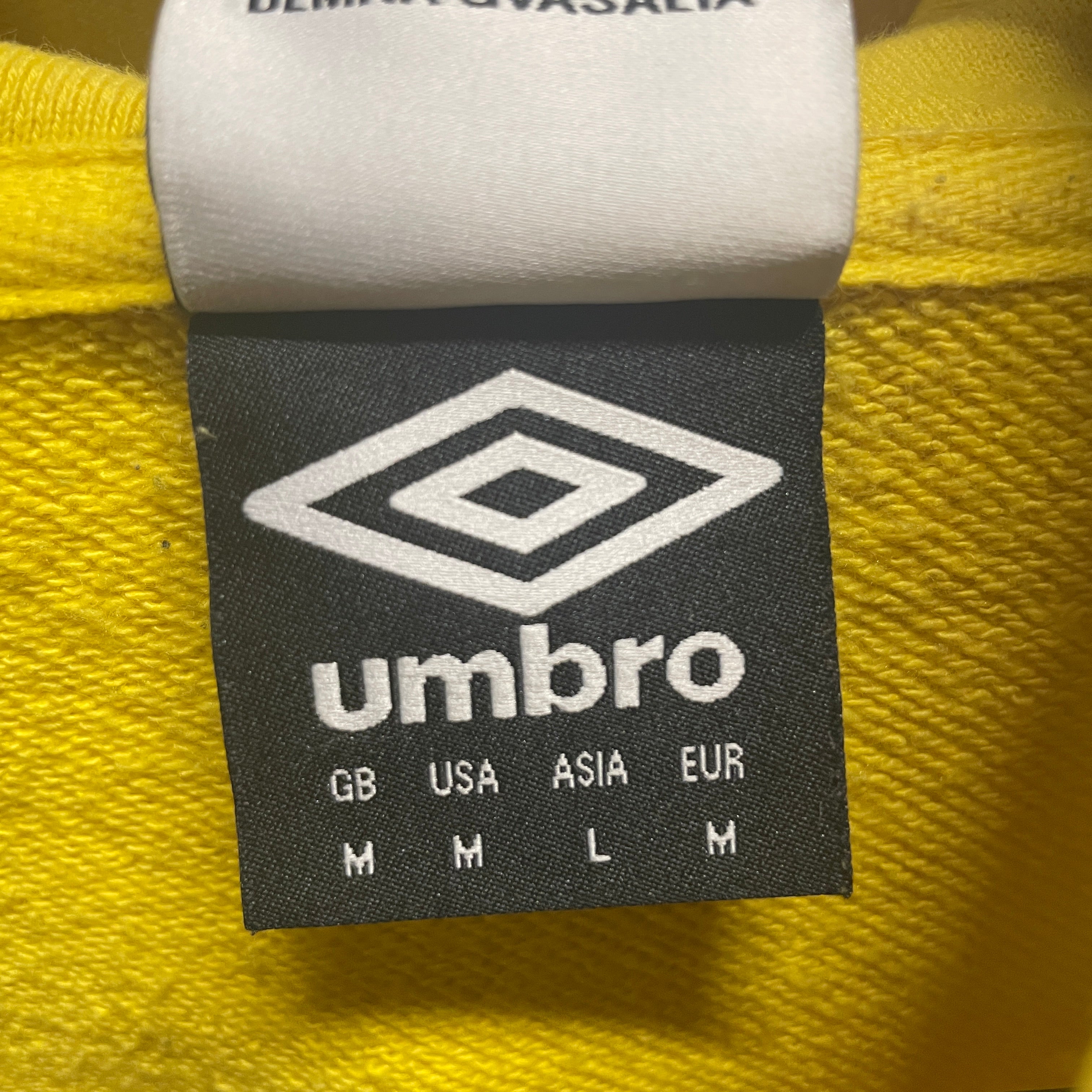 VETEMENTS/Hoodie/M/Cotton/YEL/COLOR BLOCK HOODIE/UMBRO view 4