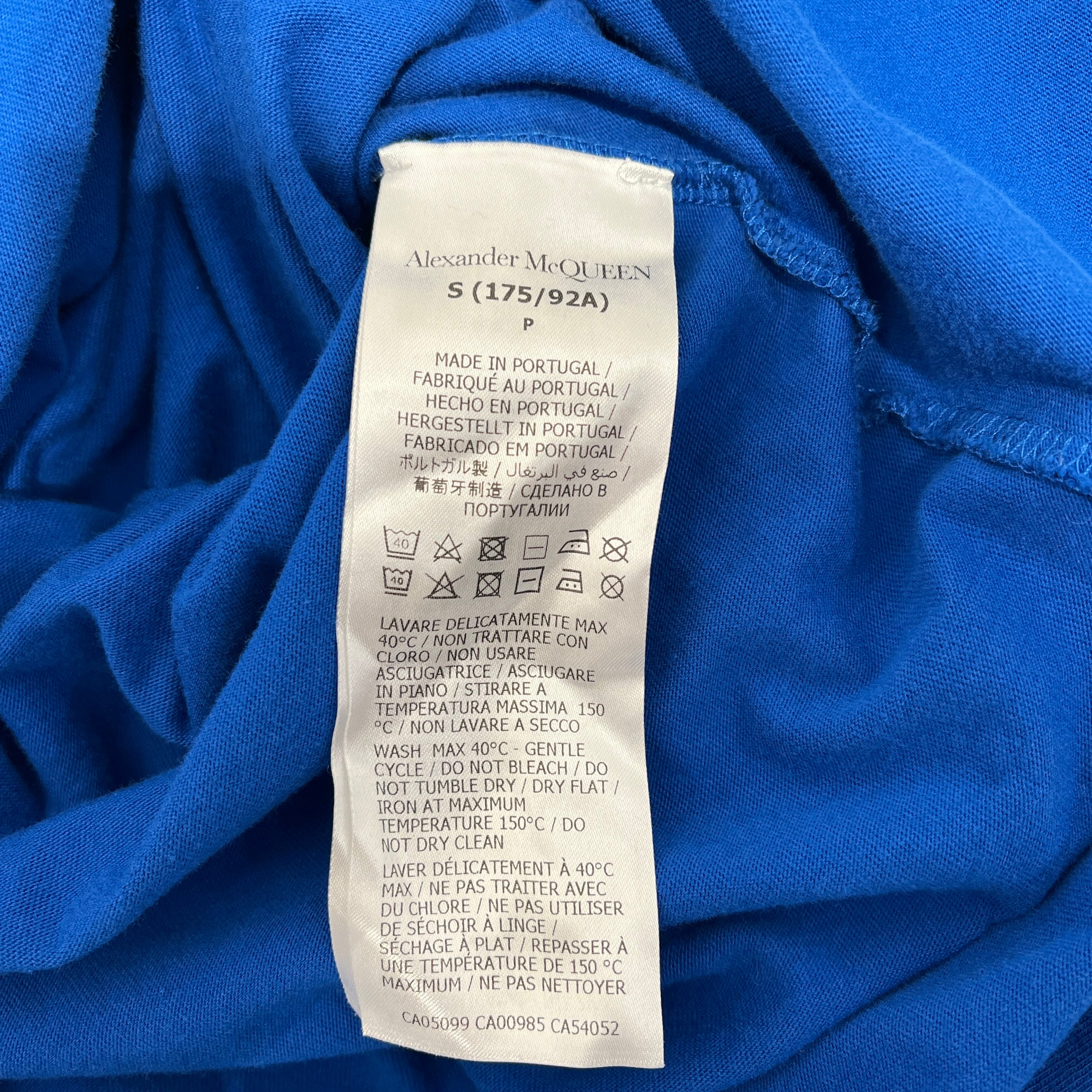 Alexander McQueen/T-Shirt/S/Cotton/BLU/LOGO ON STRAP view 4