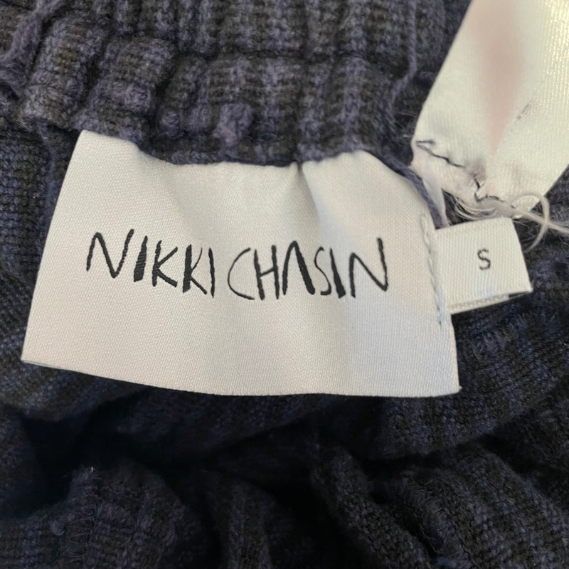 NIKKI CHASIN/Pants/Cotton/NVY/Plaid/