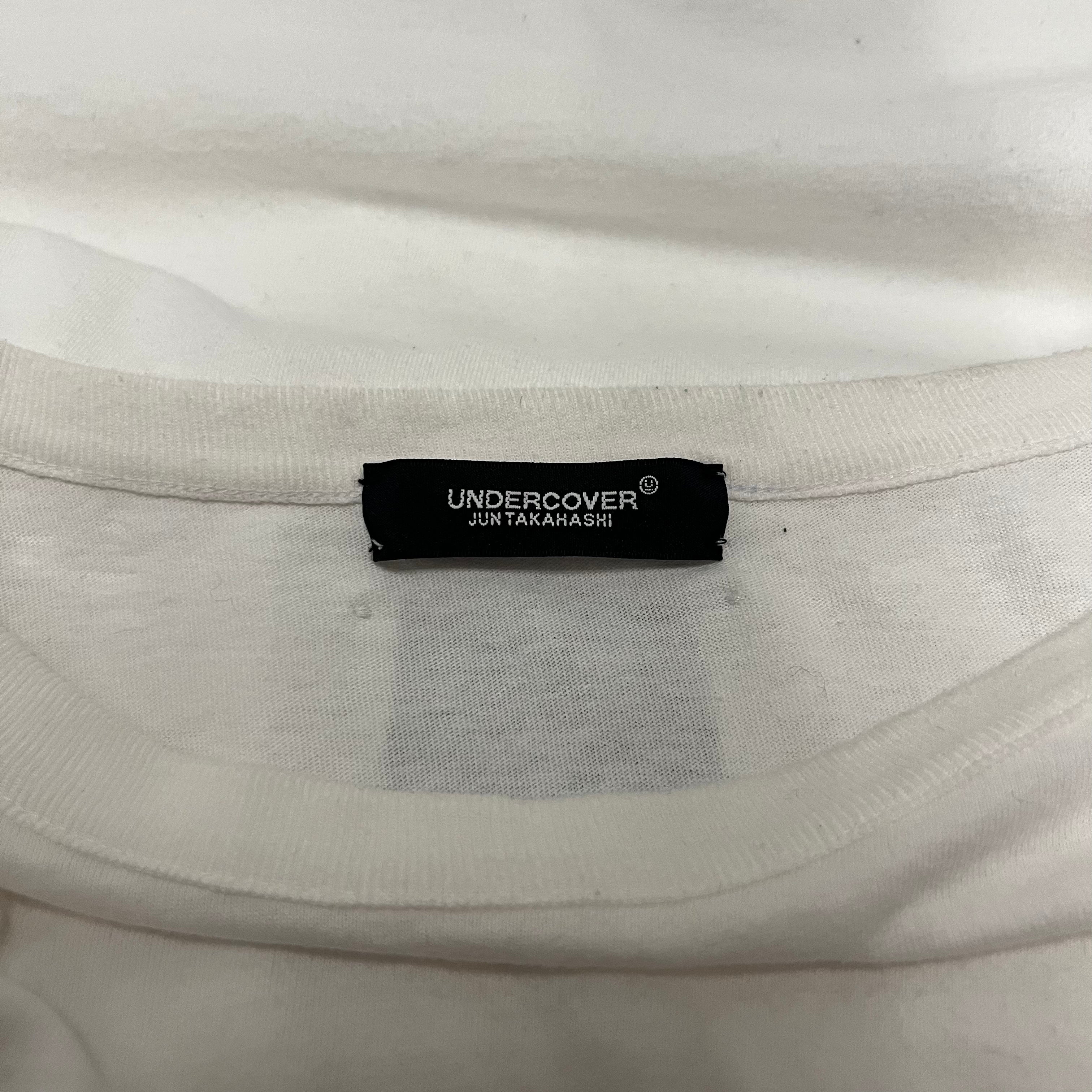 UNDERCOVER/T-Shirt/L/Cotton/WHT/Chaos and Balance w/Patches view 3