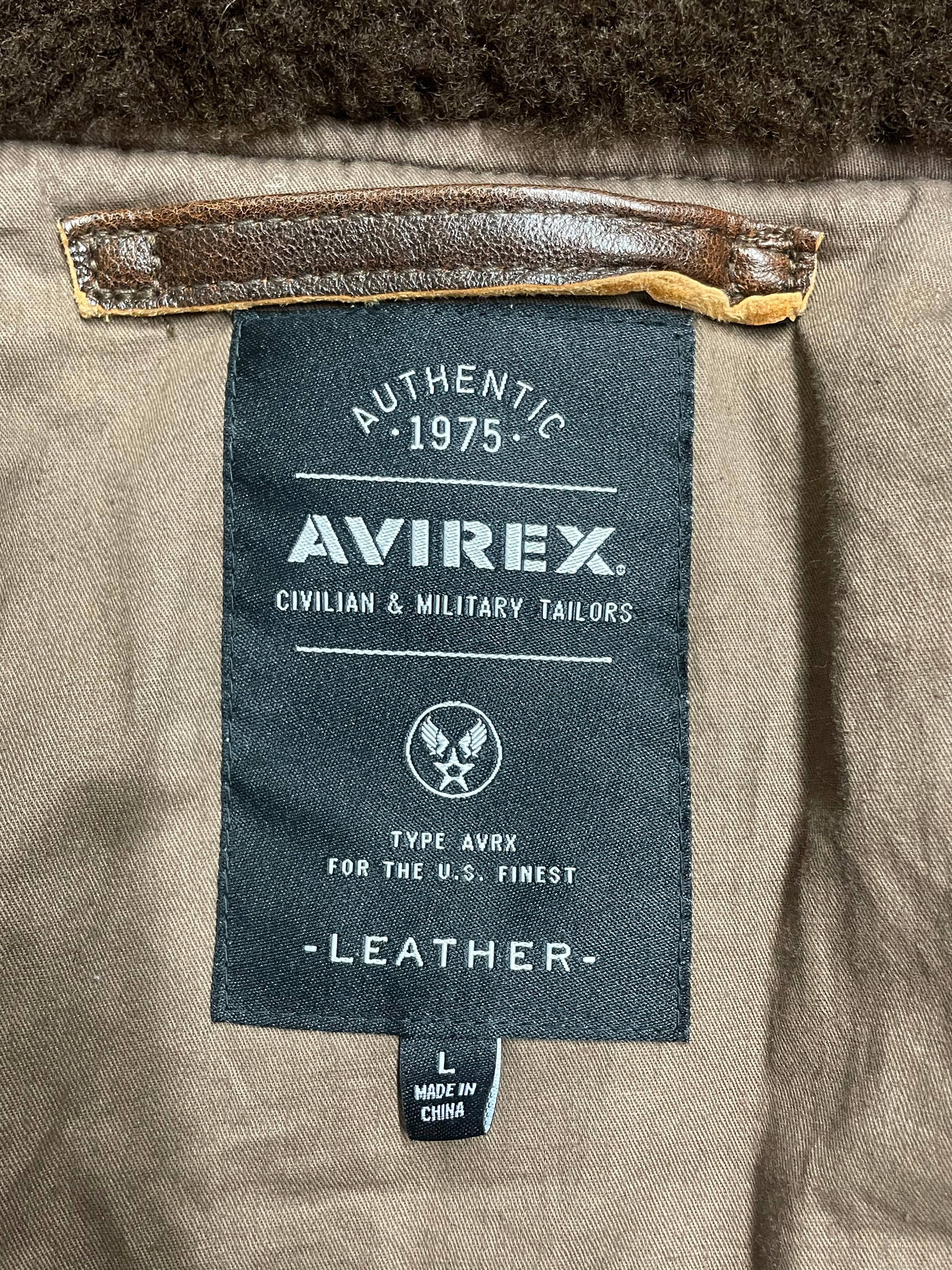 AVIREX/Flight Jkt/L/Lambskin/BRW/All Over Print/AVF192O04 view 3