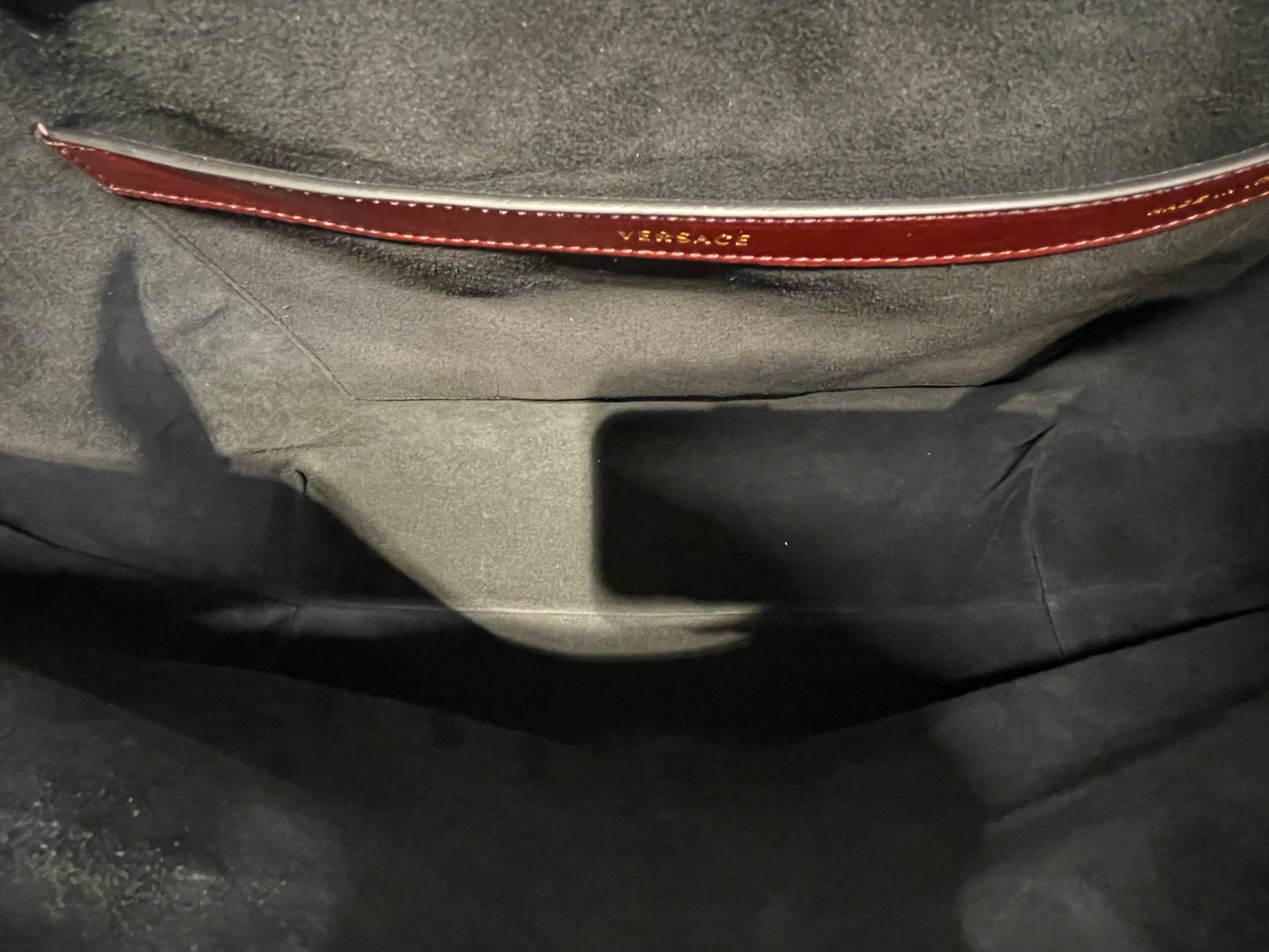 VERSACE/Cross Body Bag/Leather/BLK/lou messenger bag view 7