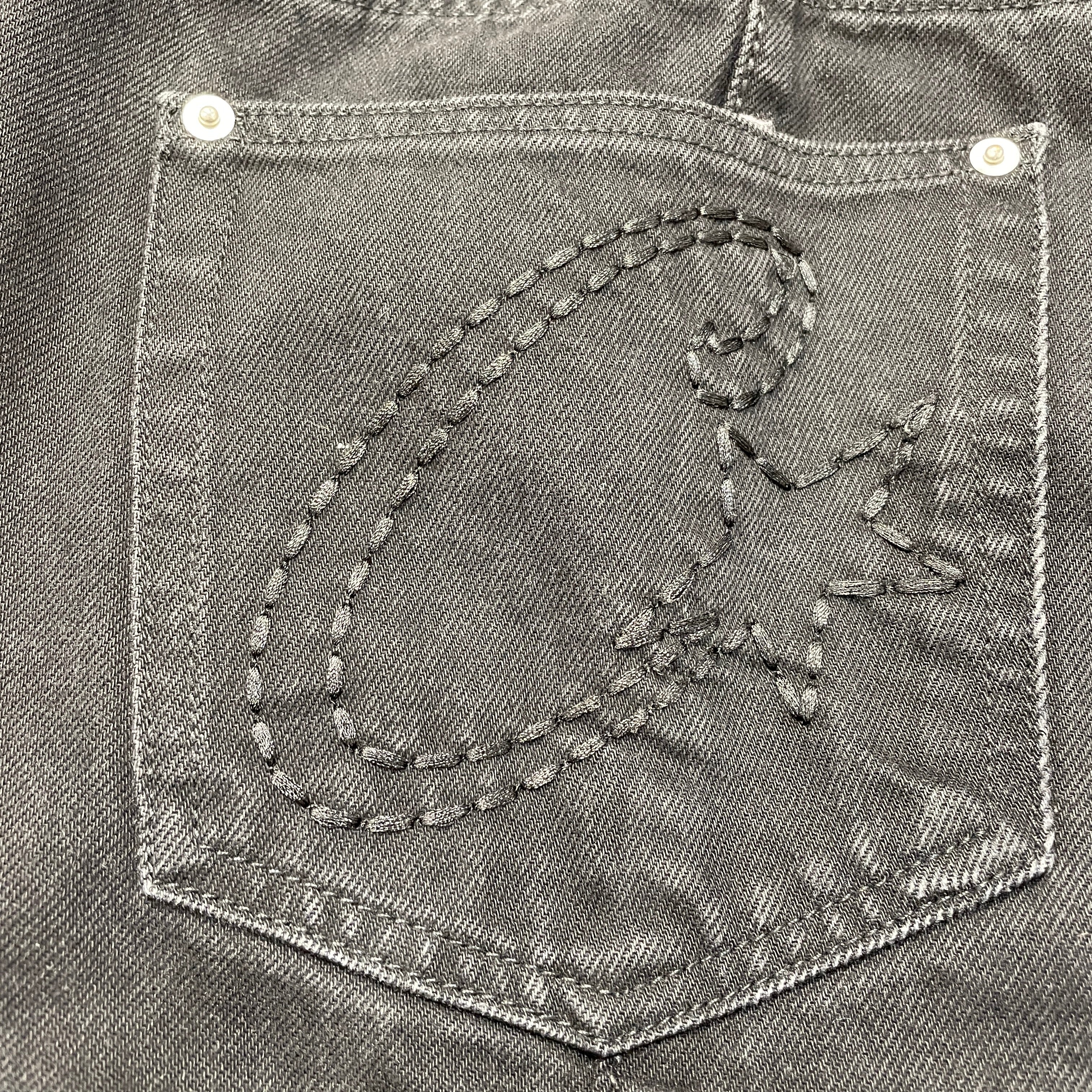 Corteiz/Straight Pants/L/Denim/BLK/embroidered stars view 4