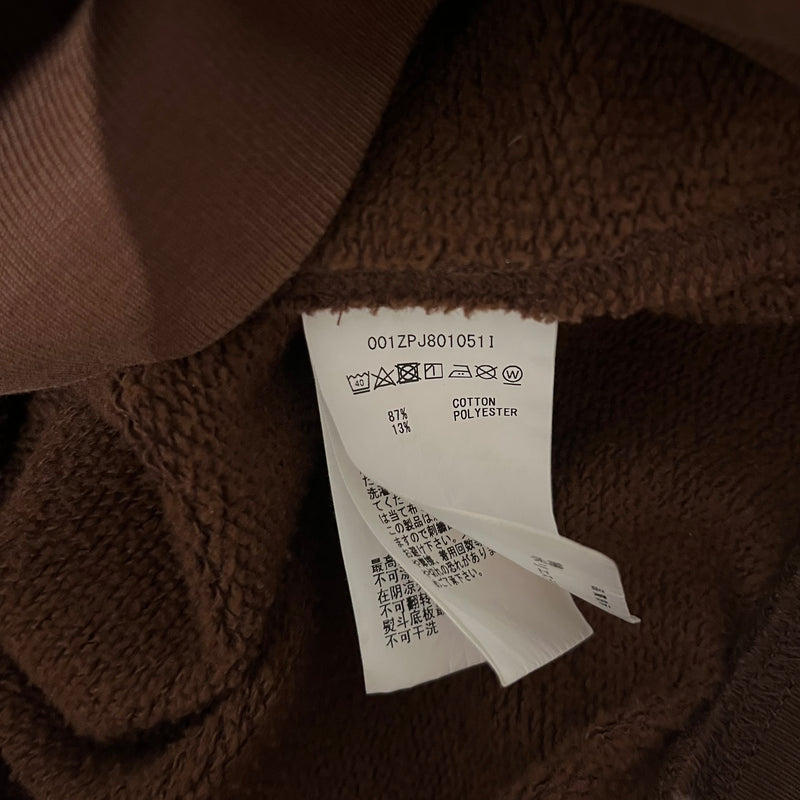 A BATHING APE/Zip Up Hoodie/L/Cotton/BRW/silver ape head