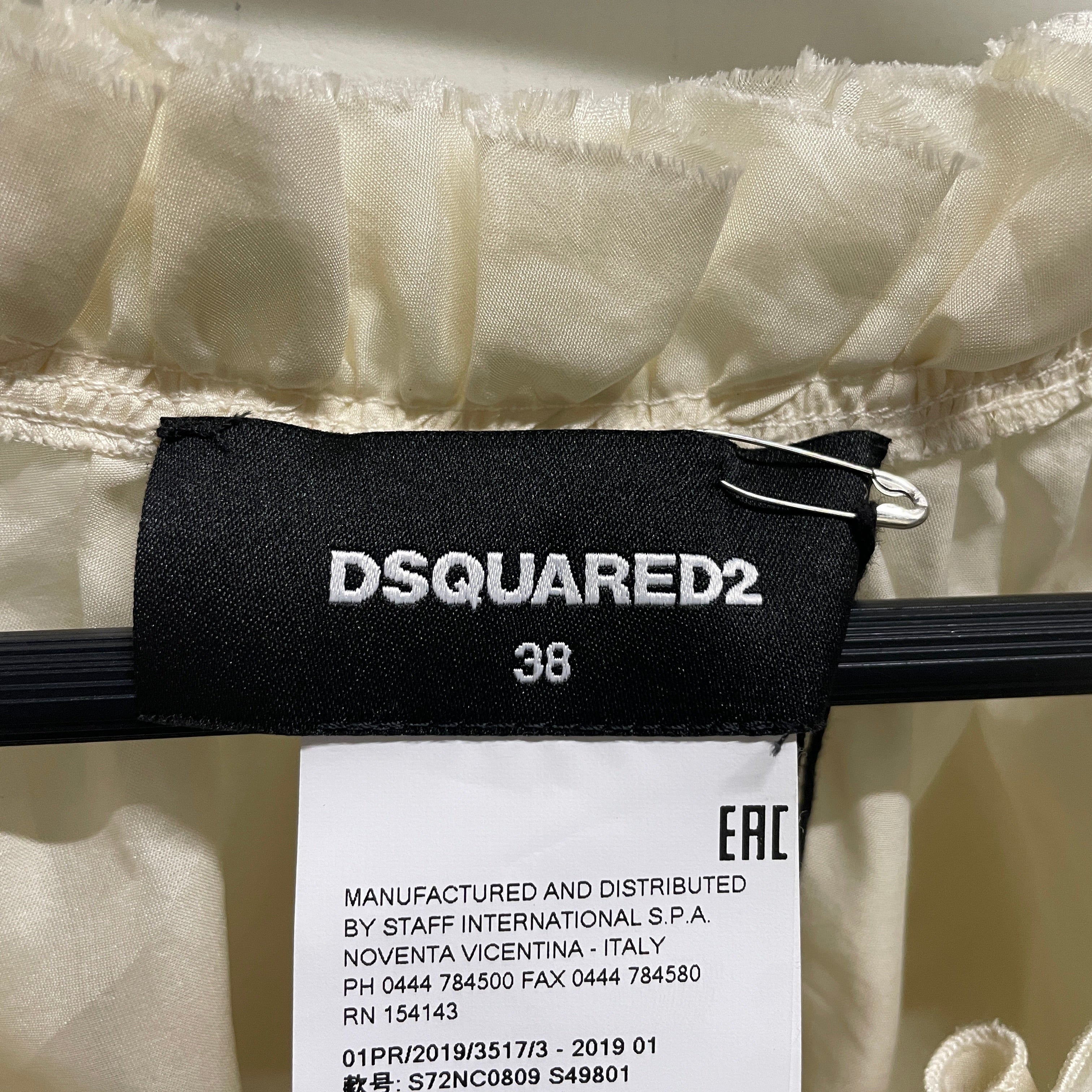 DSQUARED2/Blouse/38/Polyester/CRM/PUFF SLEEVE BLOUSE view 3