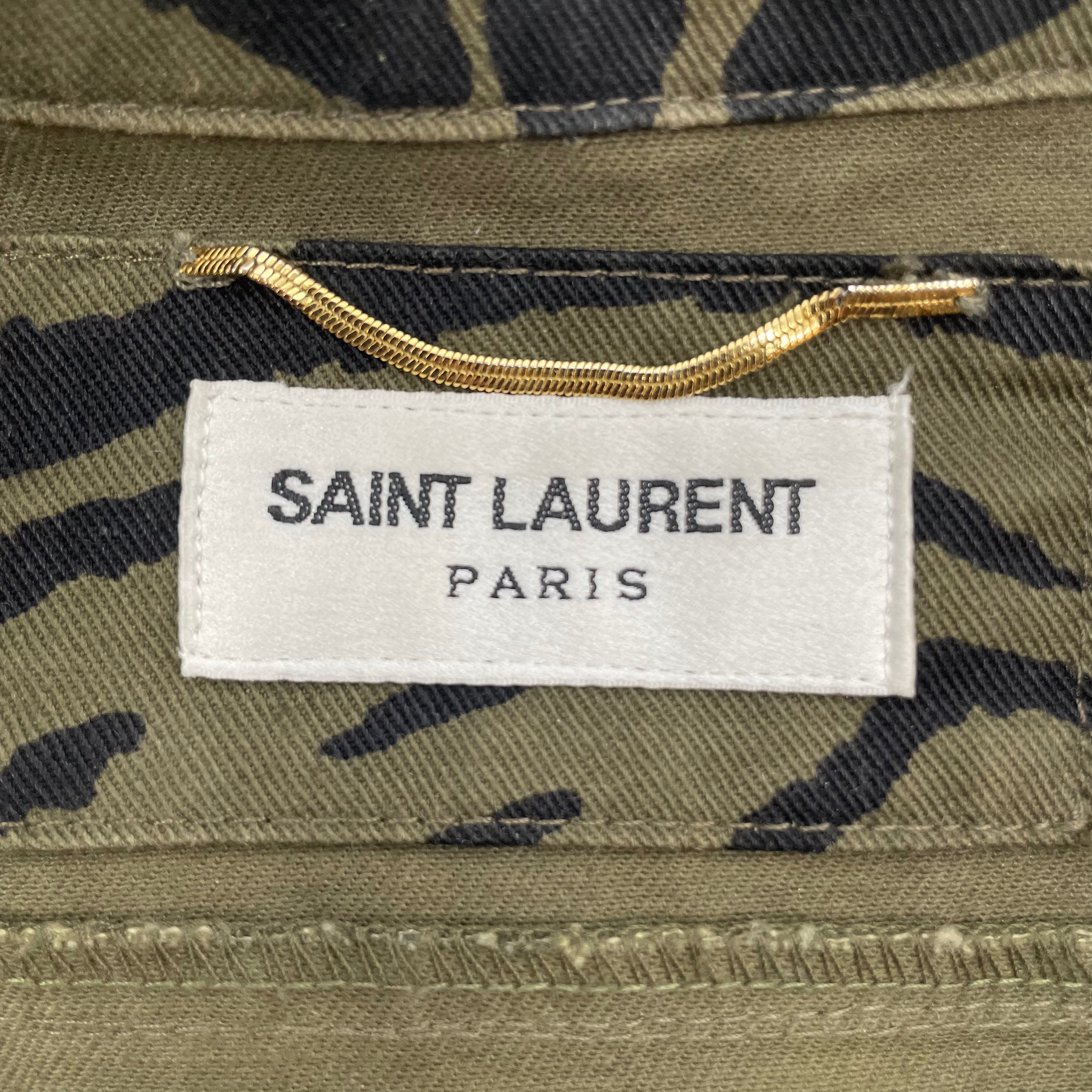 SAINT LAURENT/Military Jkt/38/Camouflage/Cotton/GRN/TIGER CAMO W EPAULETS view 3