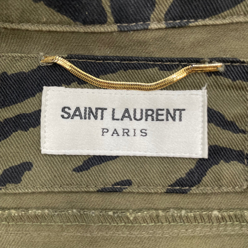 SAINT LAURENT/Military Jkt/38/Camouflage/Cotton/GRN/TIGER CAMO W EPAULETS