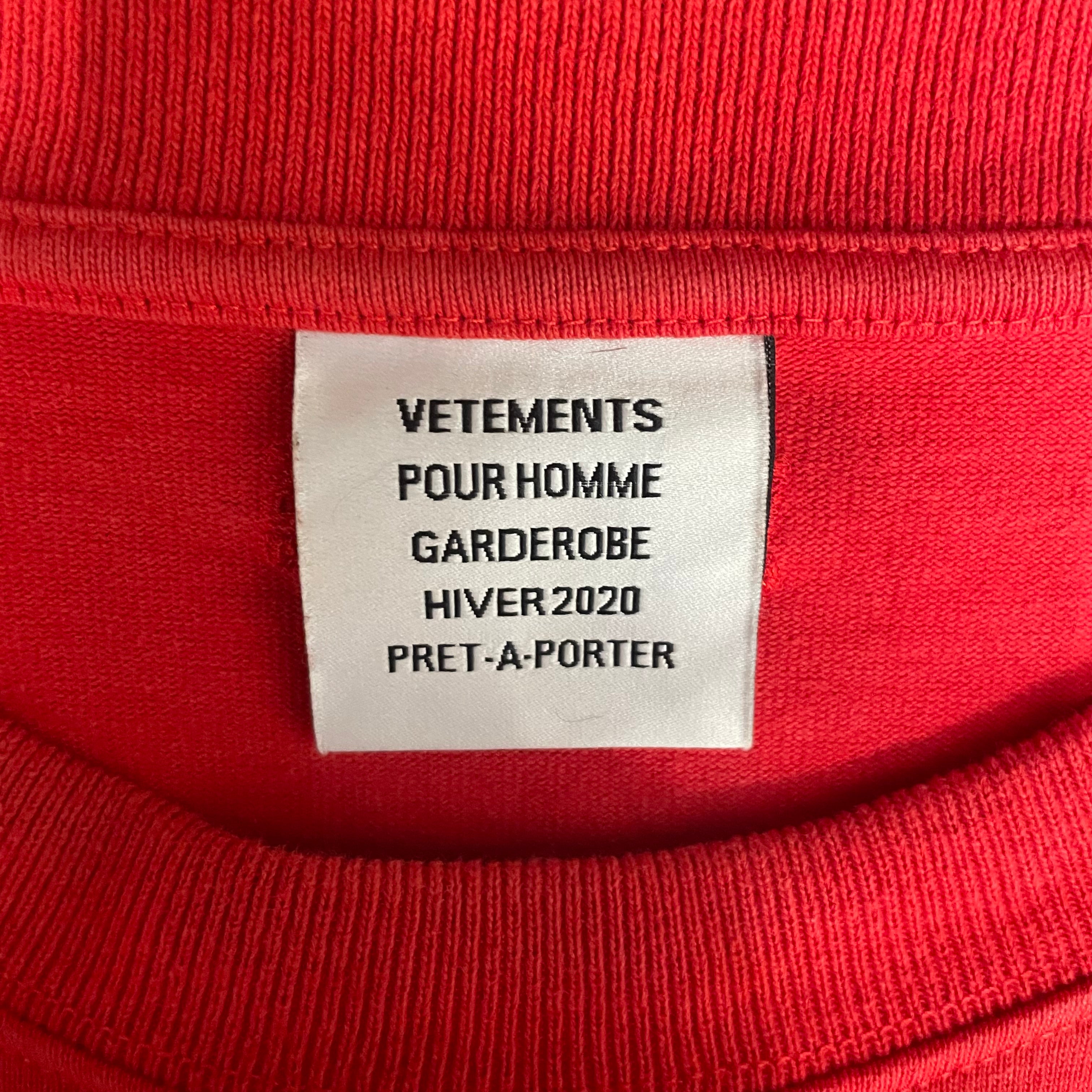 VETEMENTS/Sweatshirt/L/Cotton/RED/HOT SAUCE view 4