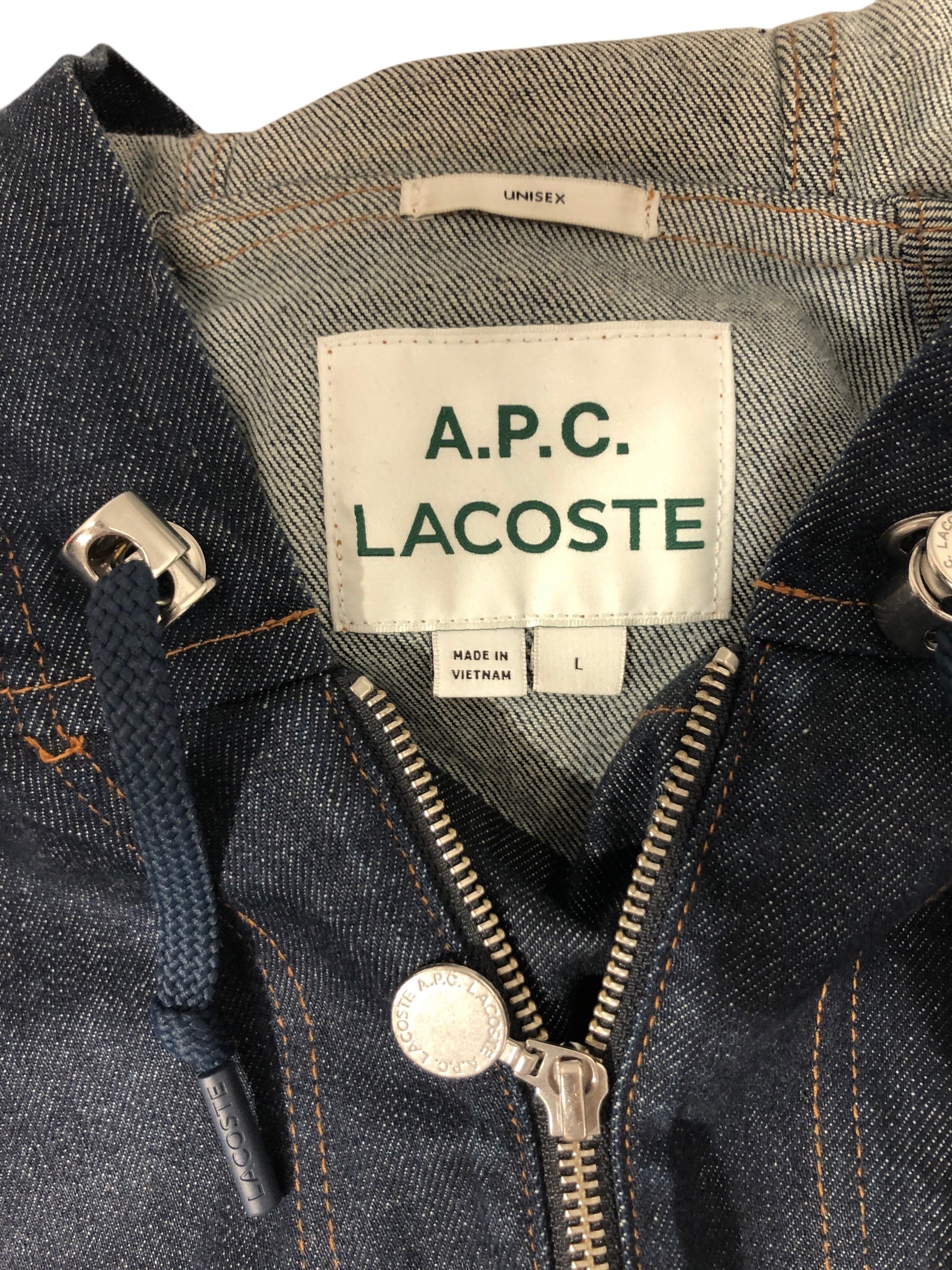 A.P.C./LACOSTE/Denim Jkt/L/Cotton/BLU/ view 3
