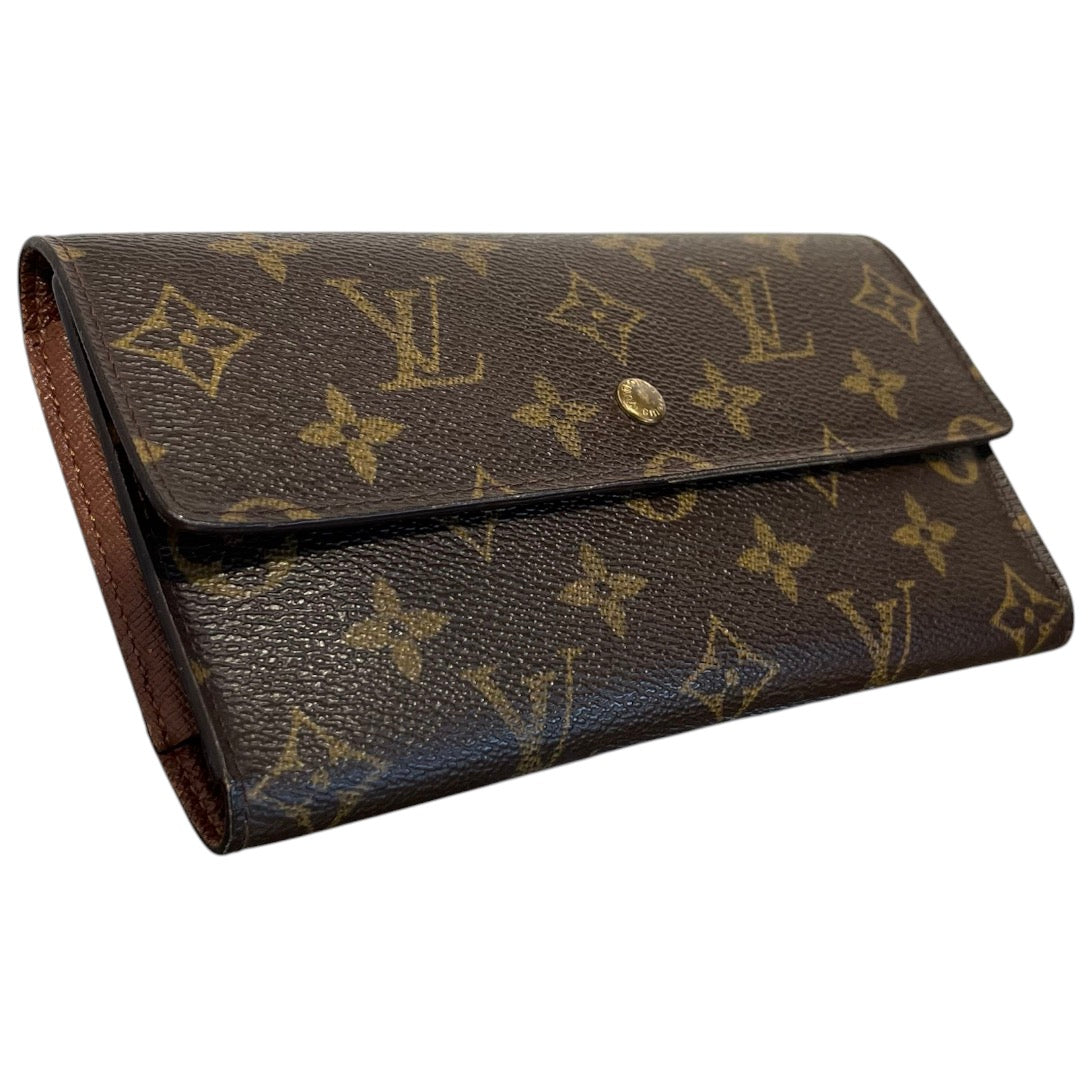 LOUIS VUITTON/Trifold Wallet/Monogram/Leather/BRW/sarah wallet view 1