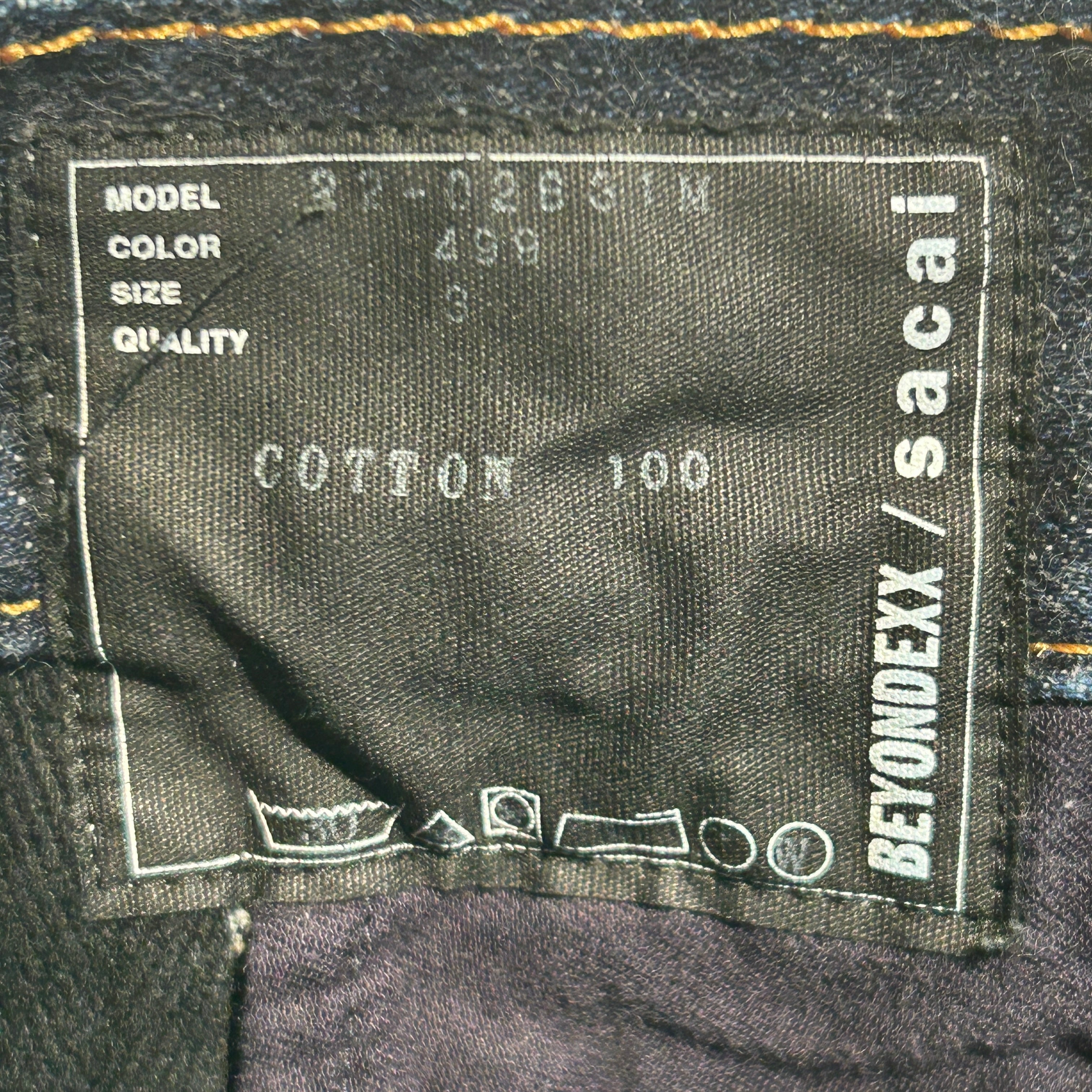 Sacai/Straight Pants/3/Cotton/BLU/Straight Denim Jean view 3
