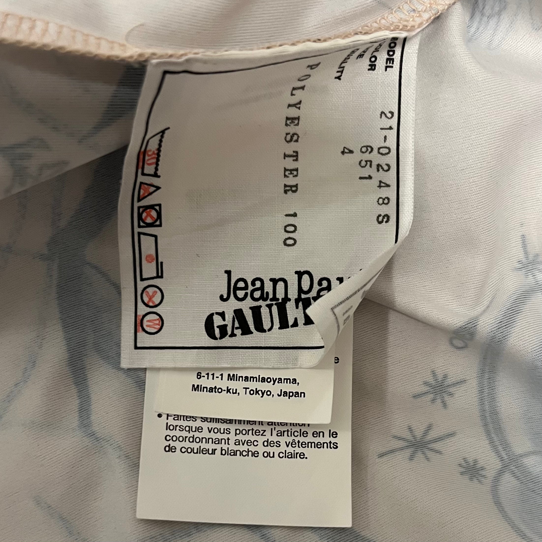 Jean Paul Gaultier/LS T-Shirt/M/Polyester/BEG/All Over Print/ view 3