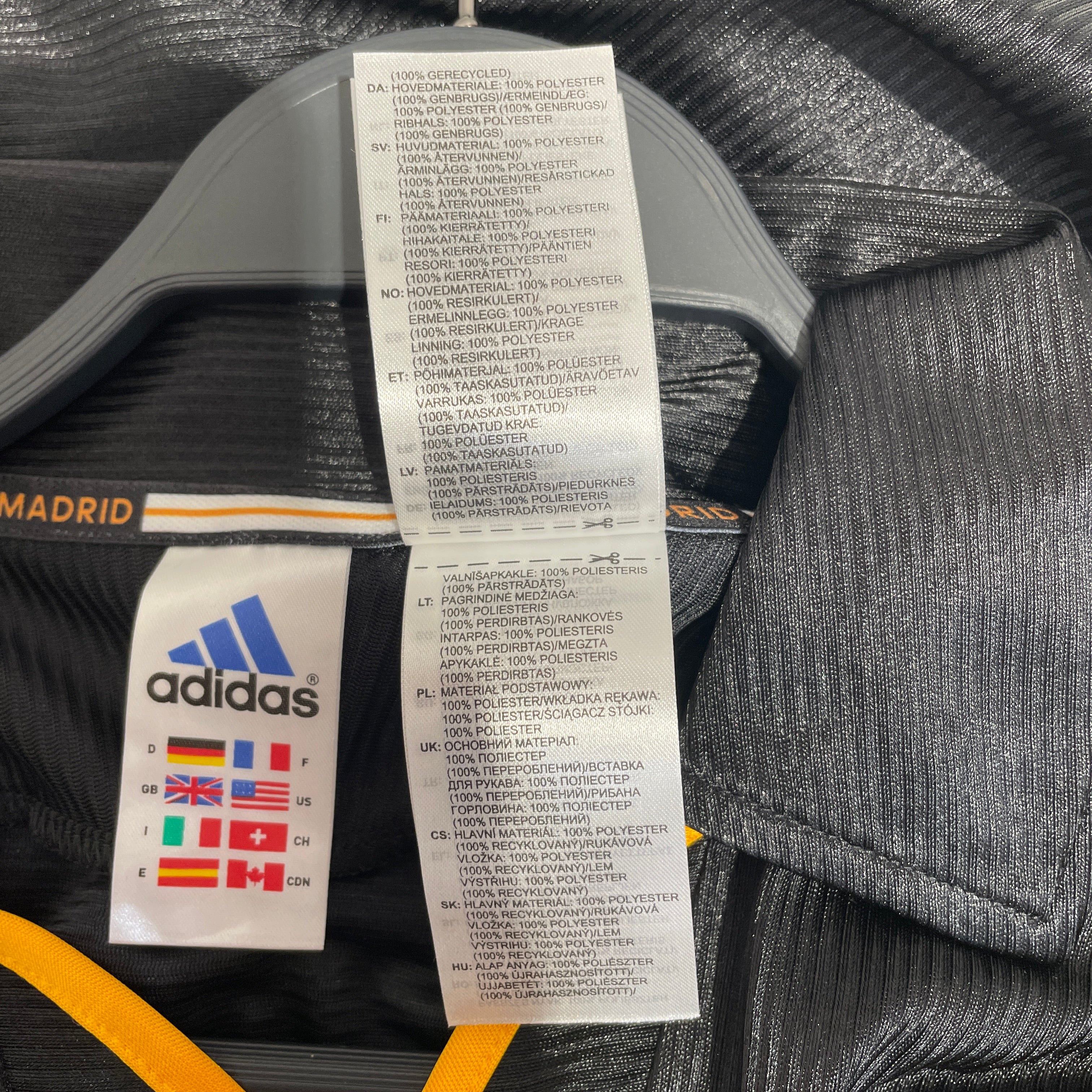 adidas/T-Shirt/M/Polyester/BLK/Graphic/REAL MADRID AWAY JERSEY view 7