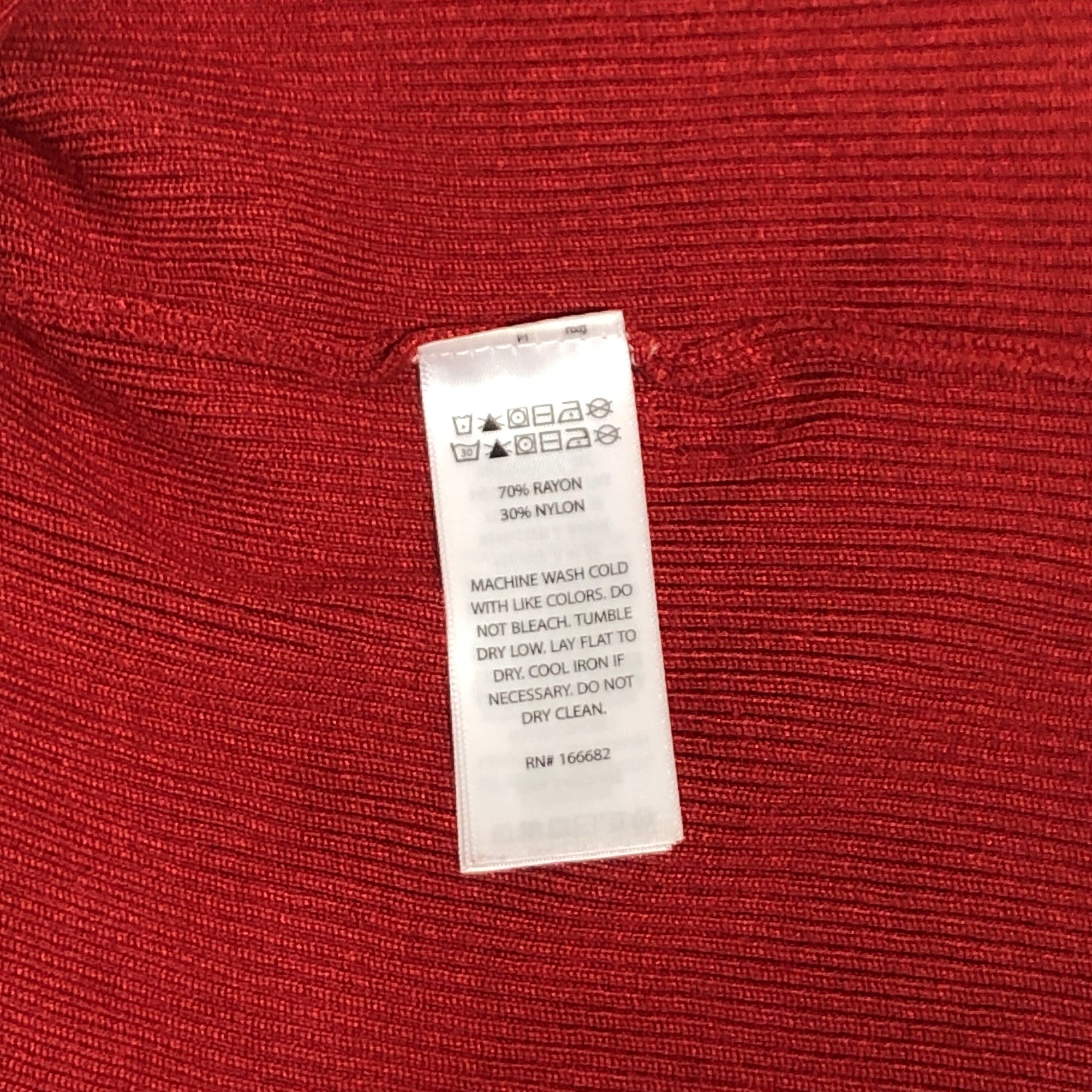 CAROLINE CONSTAS/SS Dress/S/Cotton/RED/LONG RIBBED DRESS view 4