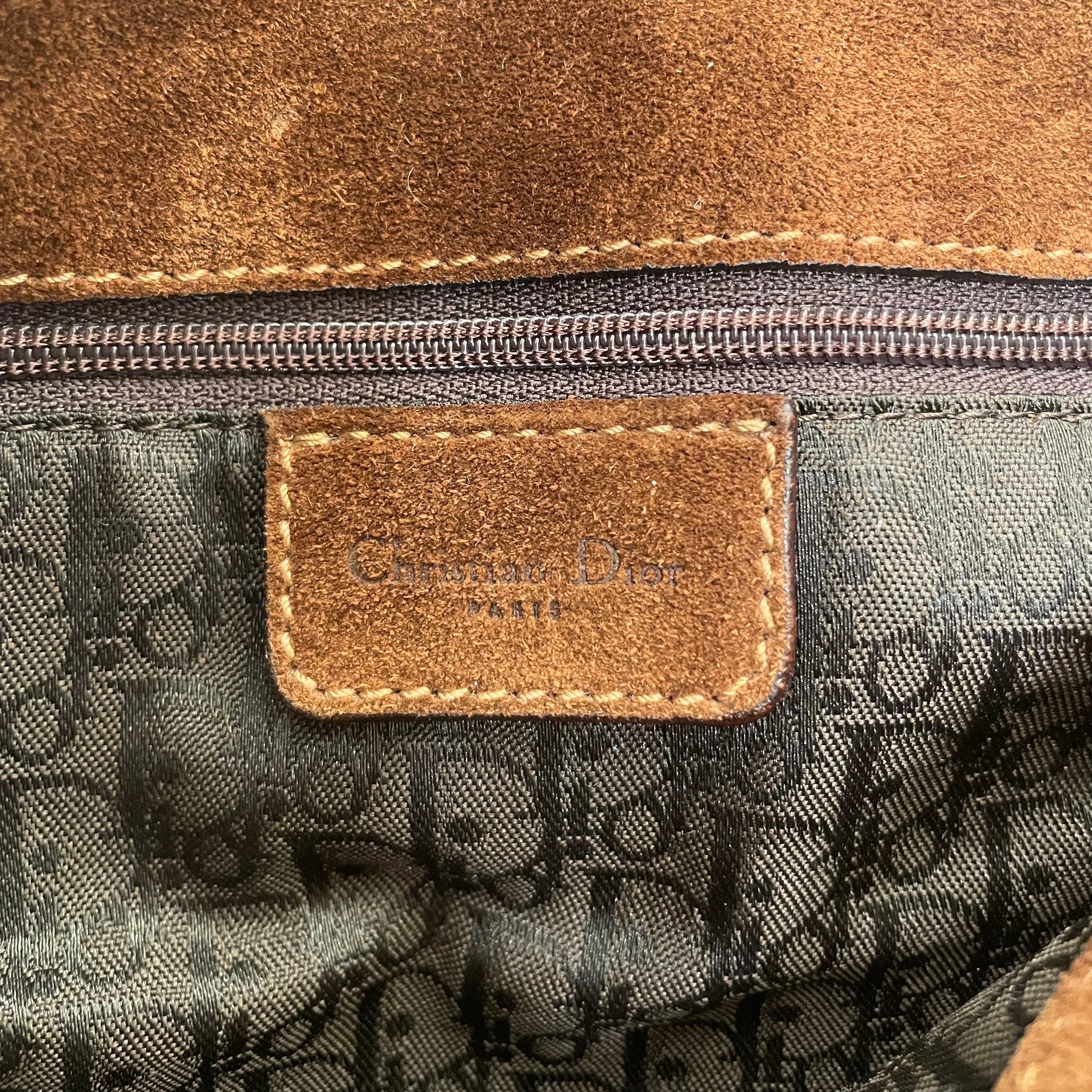 Christian Dior/Cross Body Bag/Suede/CML/calf/suede saddle bag view 5
