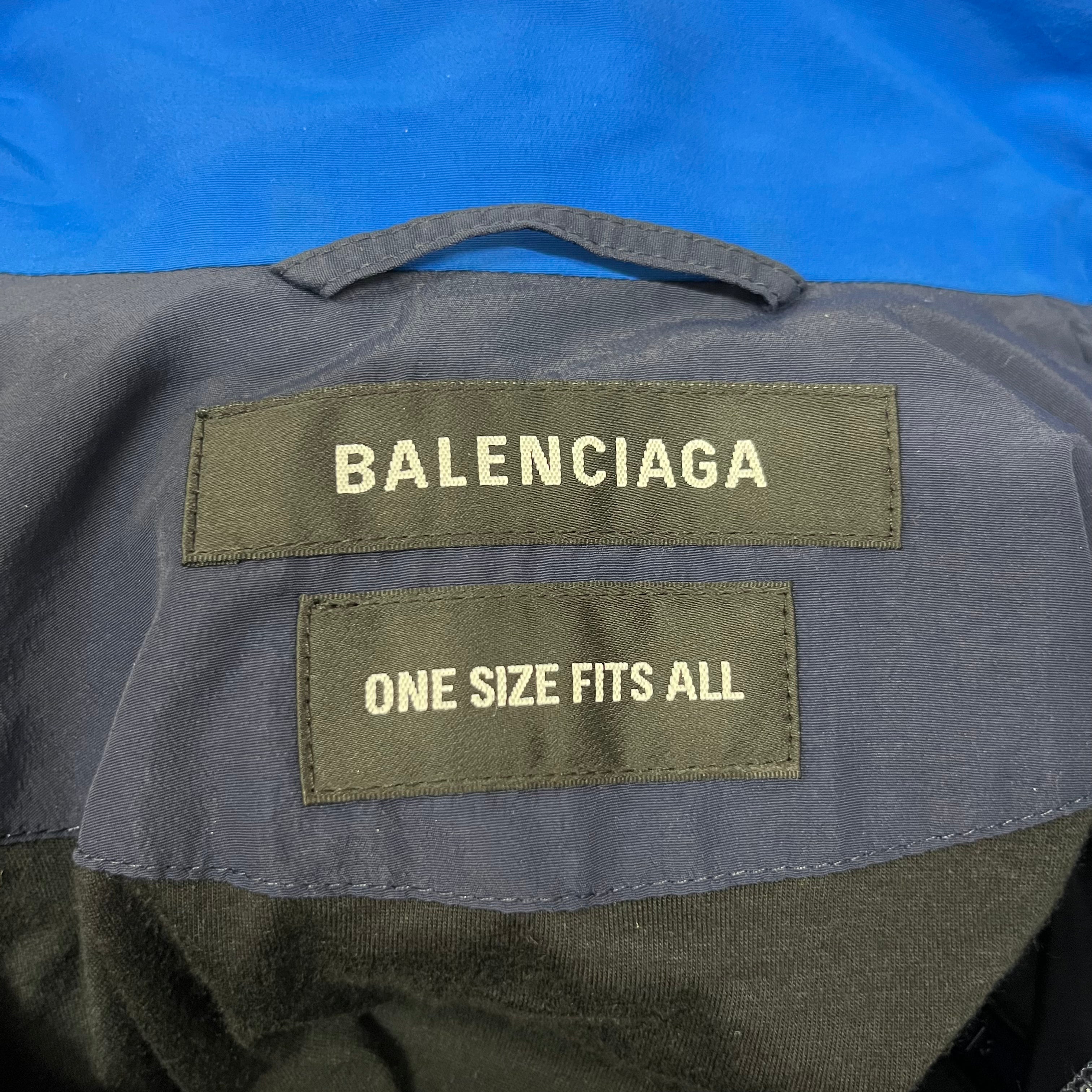 BALENCIAGA/Windbreaker/Nylon/BLU/Stripe/B3 Icon Sports Bomber Jckt view 3