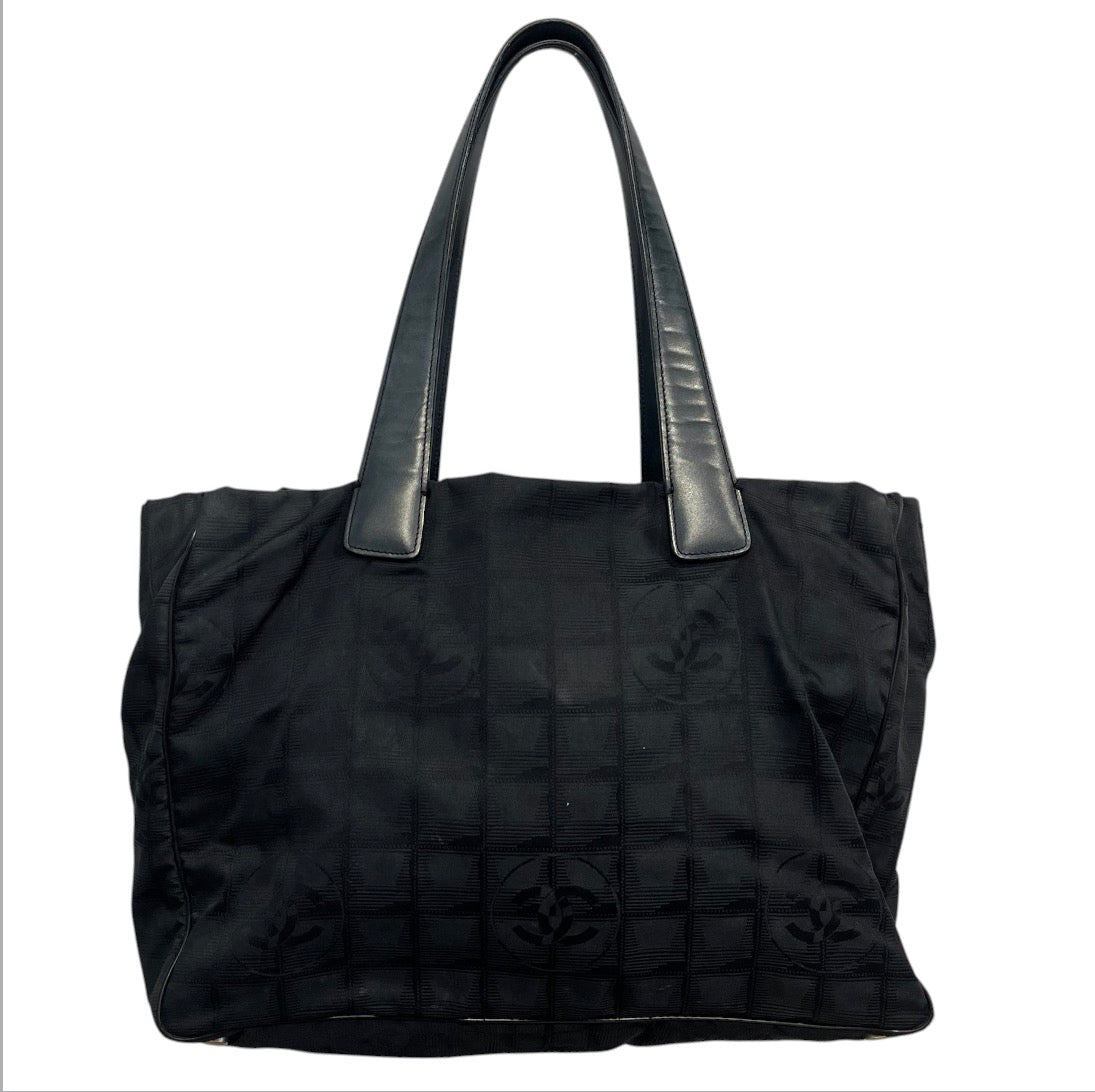 CHANEL/Tote Bag/Nylon/BLK/travel ligne tote view 2