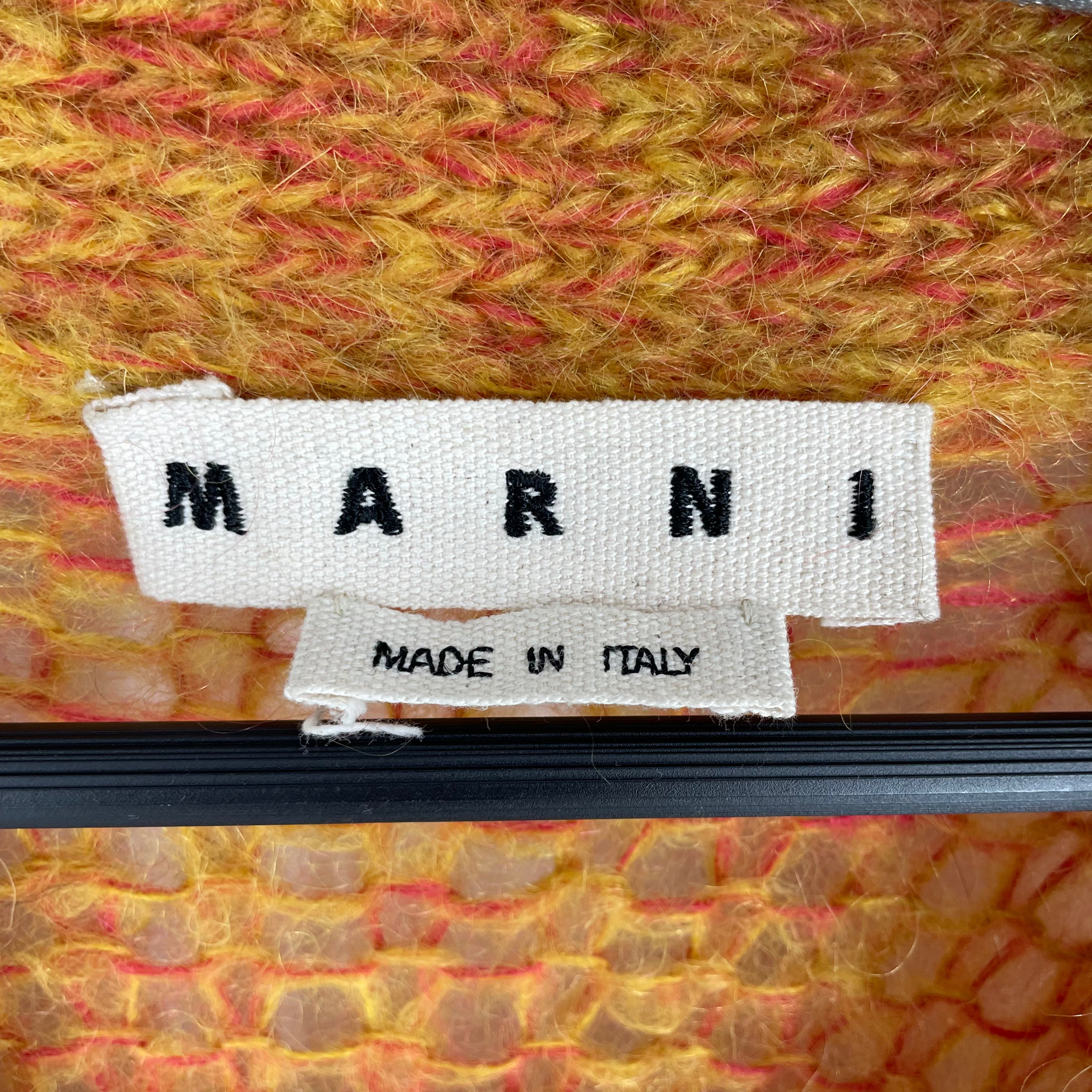 MARNI/Heavy Cardigan/48/Mohair/ORN/FUZZY WUZZY YLLOW view 3