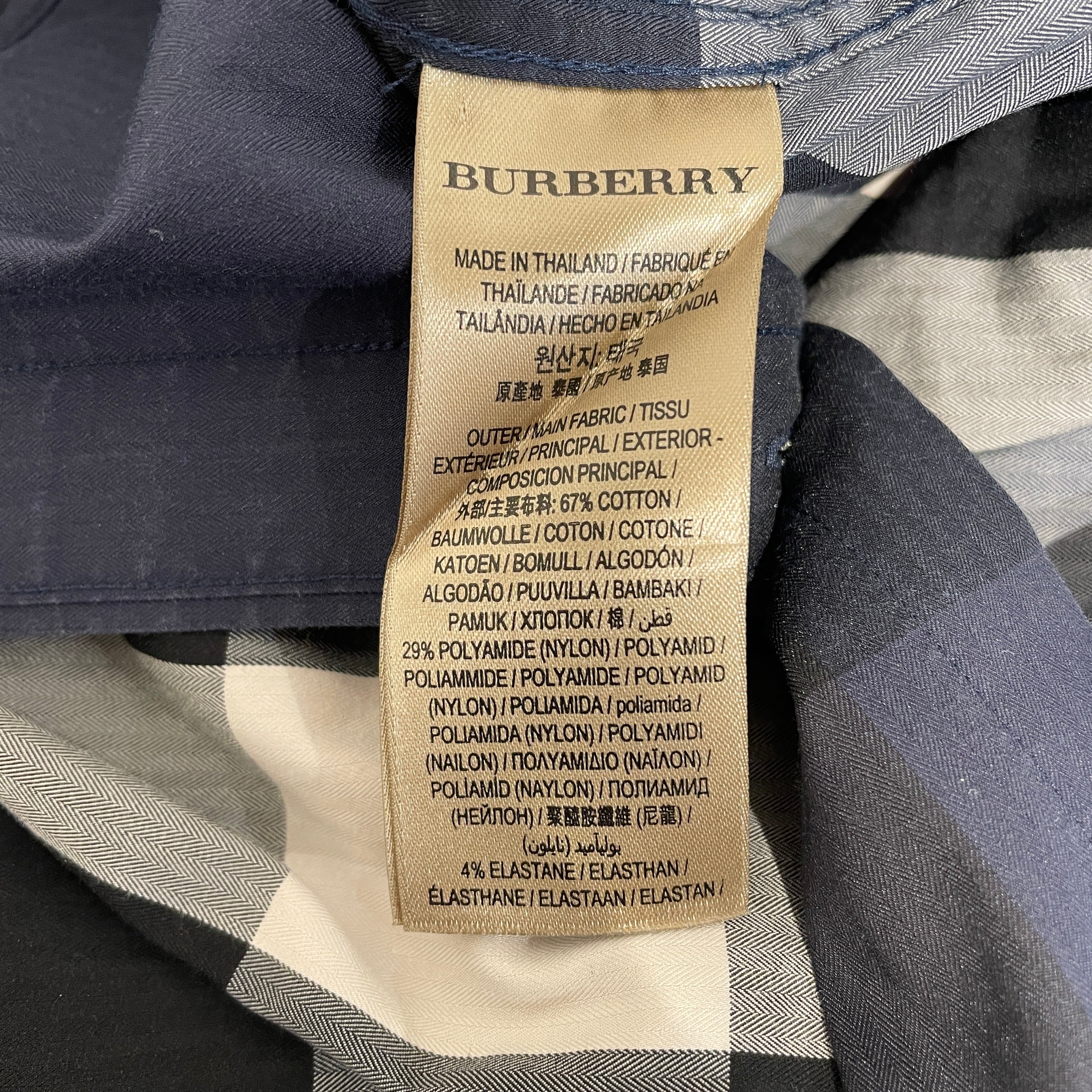 BURBERRY LONDON/LS Shirt/XXL/Cotton/NVY/Plaid/Navy Nova Check Shirt view 4
