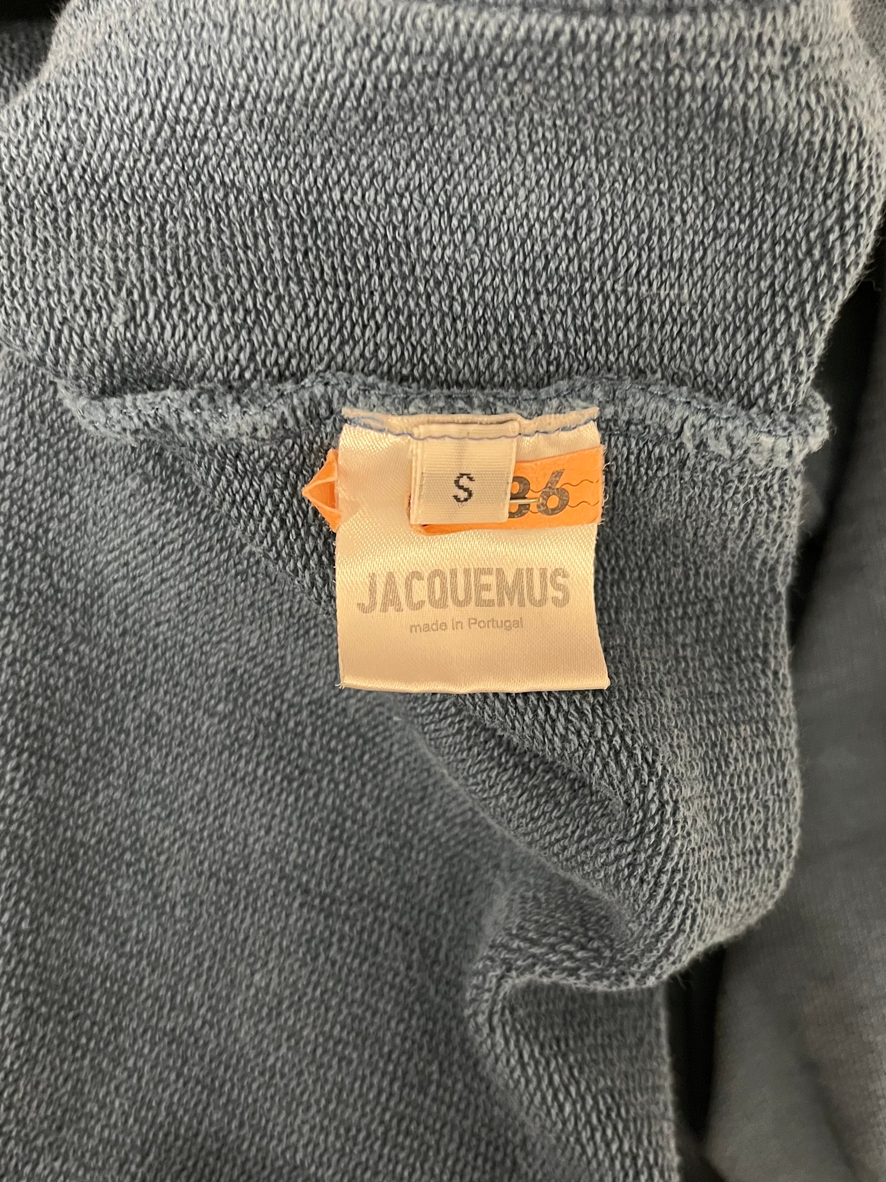 JACQUEMUS/Sweatshirt/S/Cotton/BLU/DUAL FRONT POCKET/SCRIPT LOGO view 4