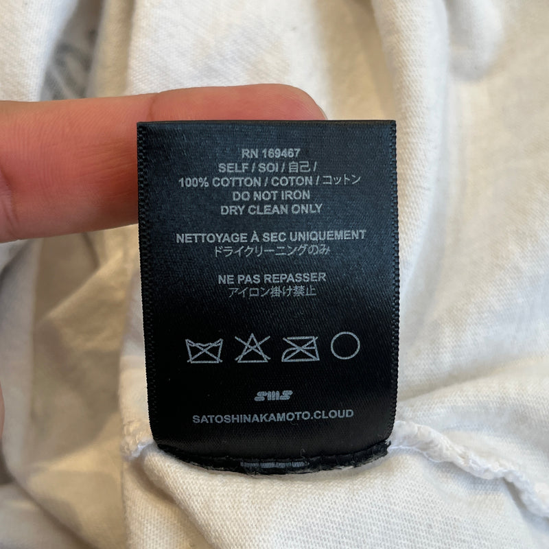 SATOSHI NAKAMOTO/T-Shirt/M/Cotton/WHT/Graphic/LOST HAPPINESS TEE