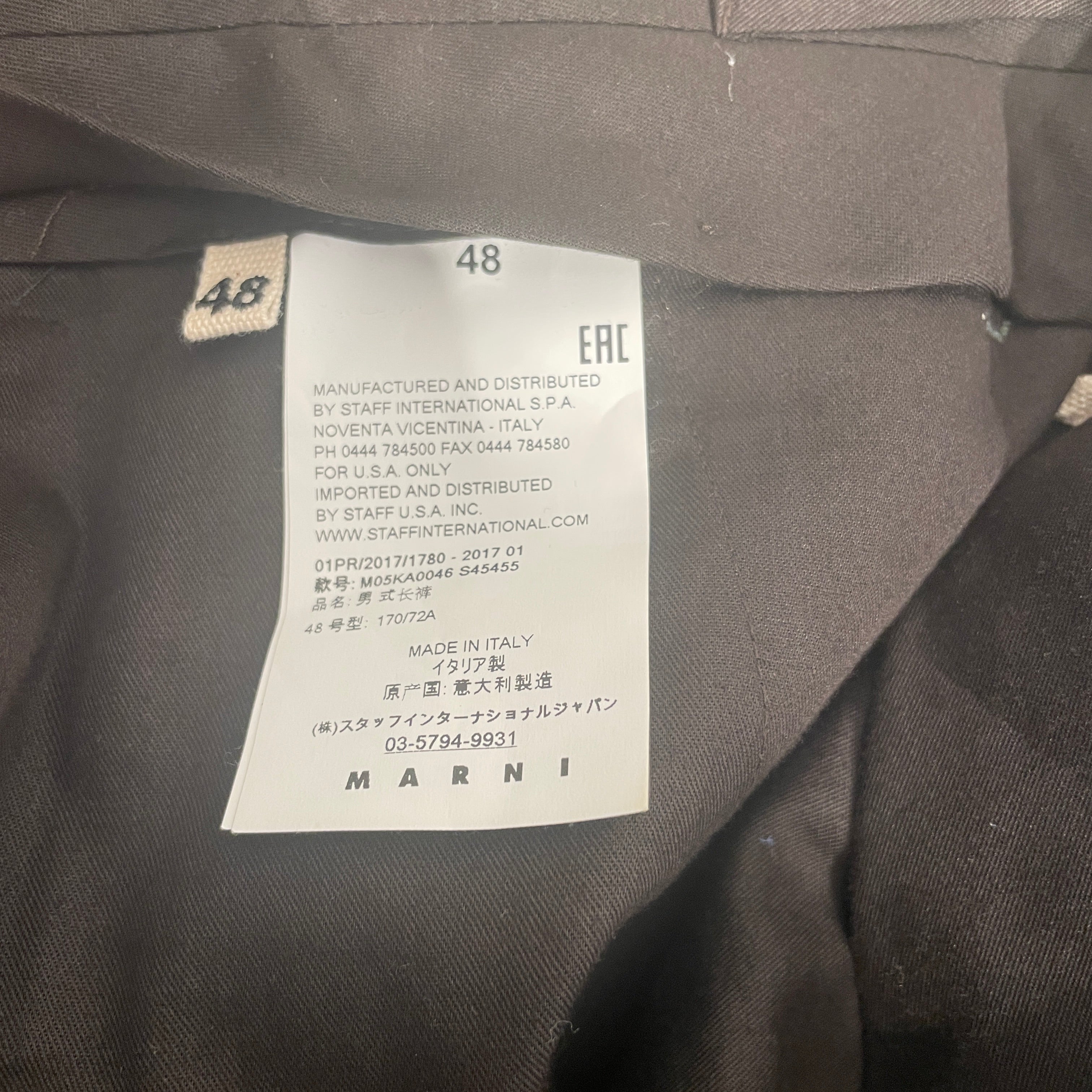 MARNI/Slacks/48/Cotton/BLU/03-5794-9931 view 4