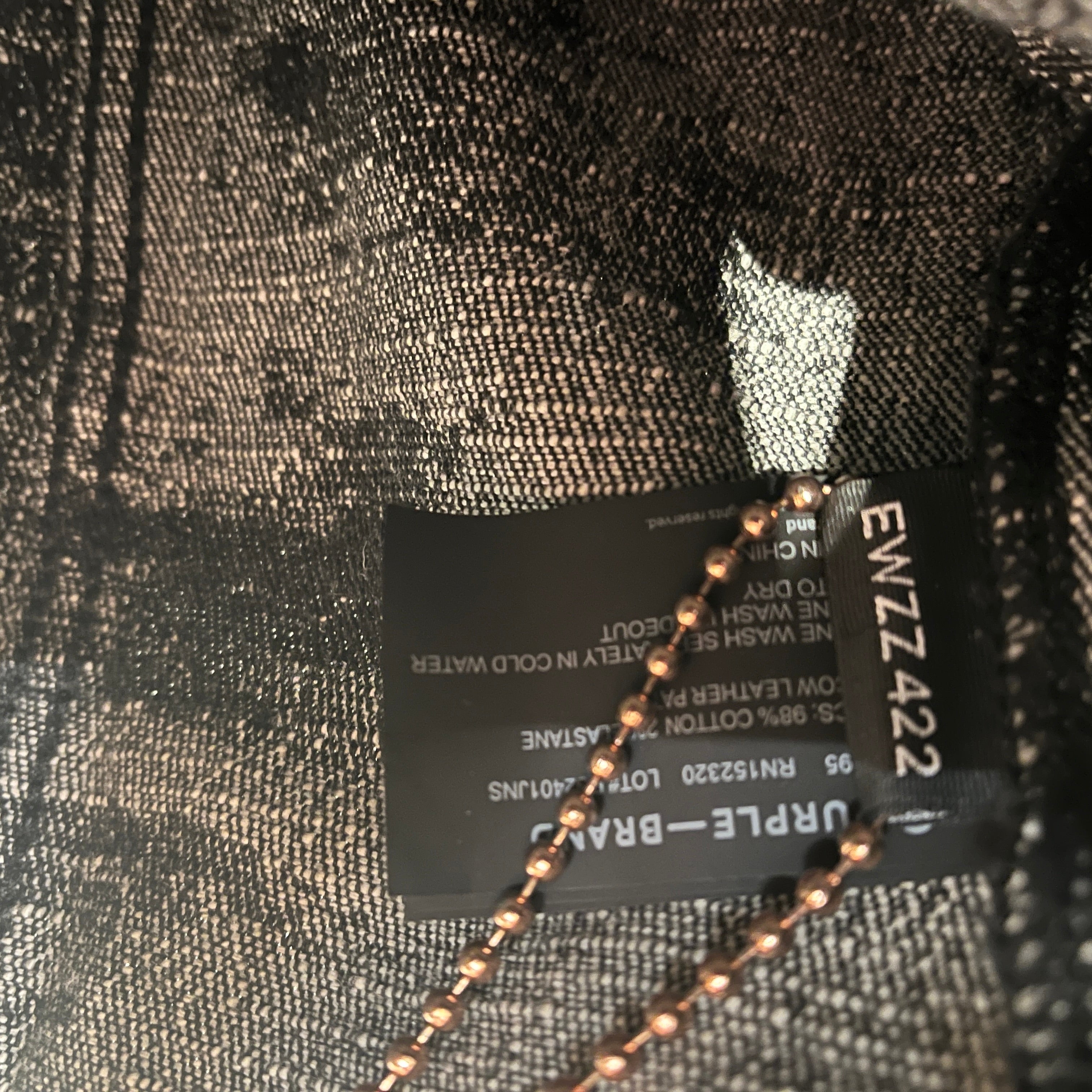 PURPLE BRAND/Denim Jkt/M/Cotton/BLK/All Over Print/BLACK AND WHITE JACQUARD view 4