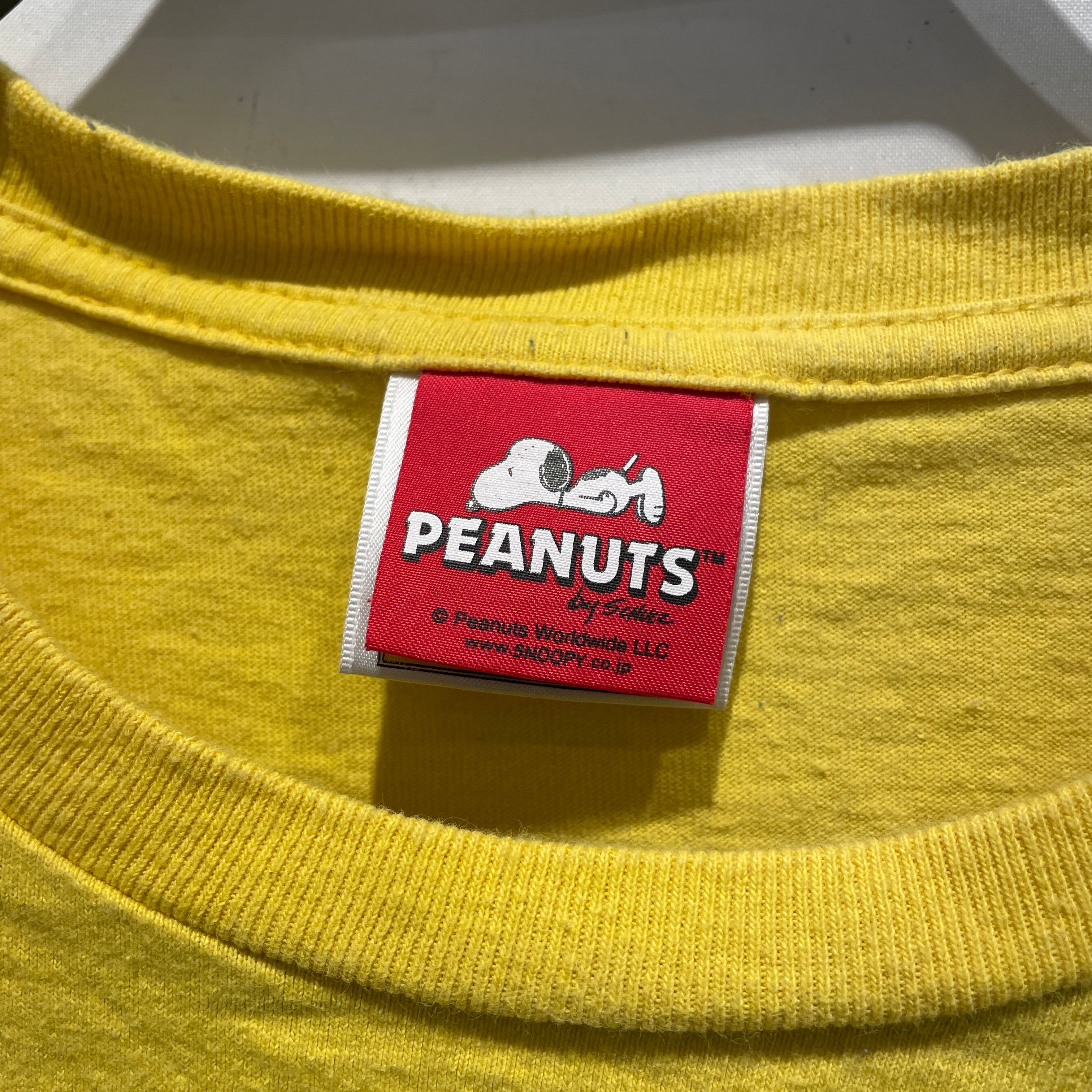A BATHING APE/T-Shirt/S/Cotton/YEL/CHARLIE BROWN I NEED FRIENDS T view 3