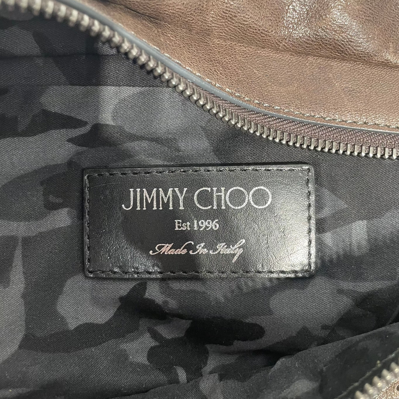 JIMMY CHOO/Fanny Pack/Gray/Leather/