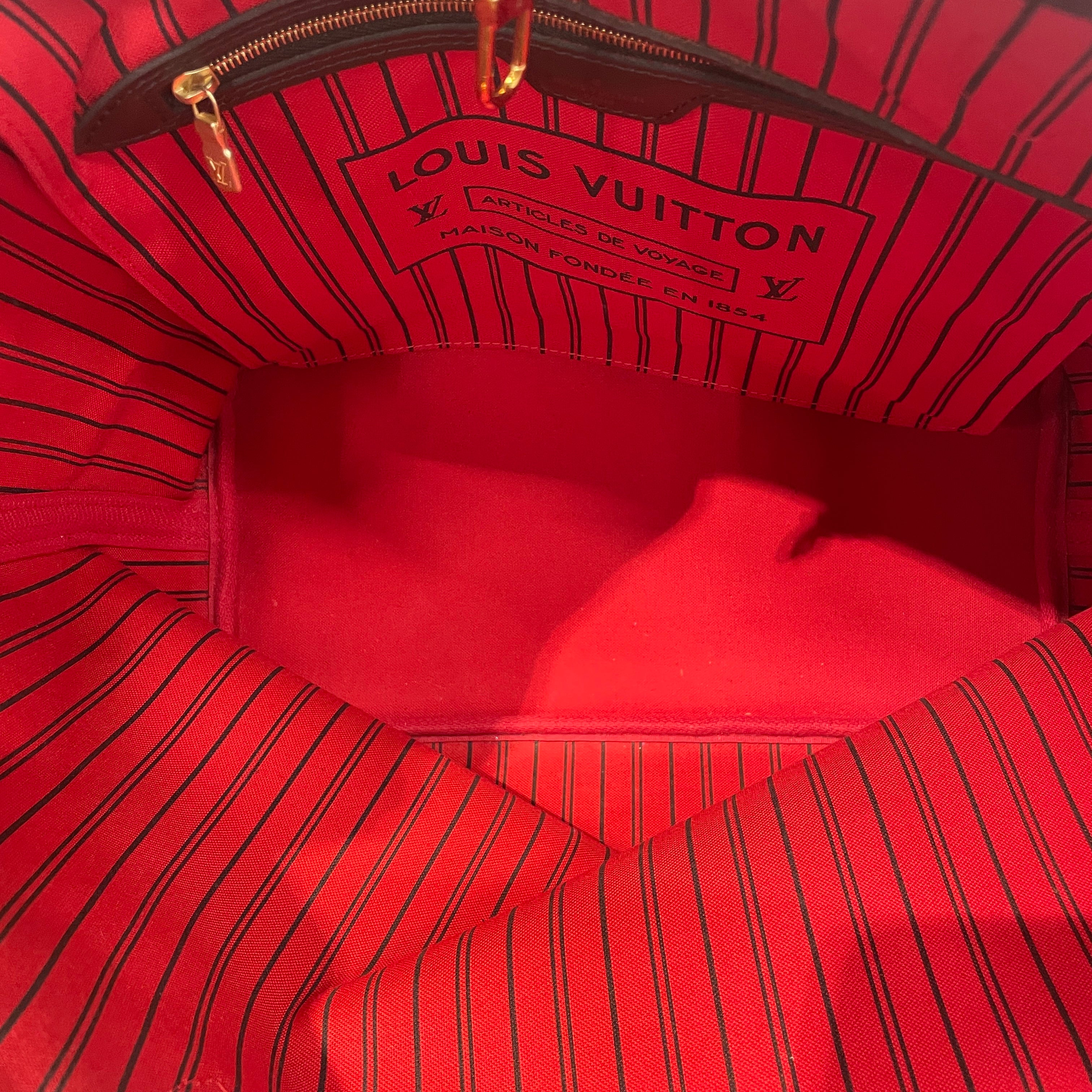 LOUIS VUITTON/Tote Bag/Monogram/Leather/BRW/Neverfull MM Damier Ebene view 5