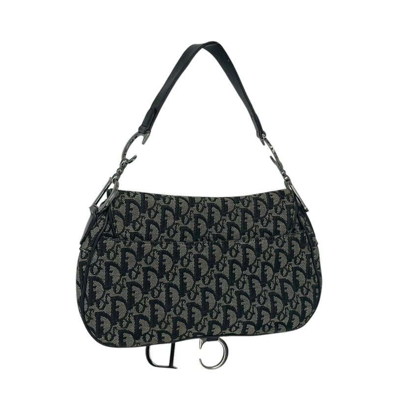 Christian Dior/Hand Bag/Monogram/Cotton/NVY/
