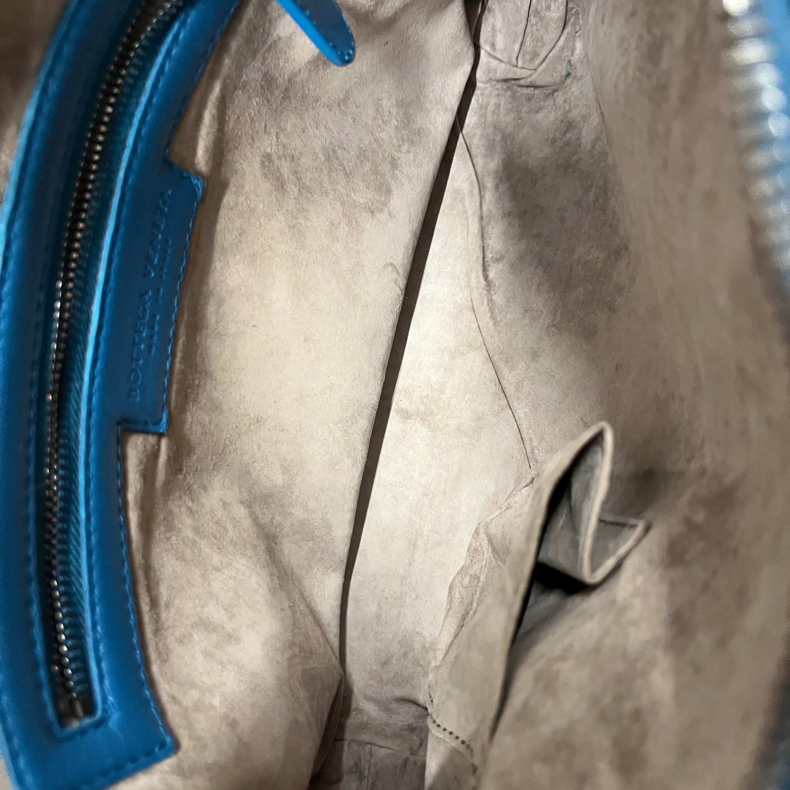 BOTTEGA VENETA/Cross Body Bag/OS/Leather/BLU/ view 3