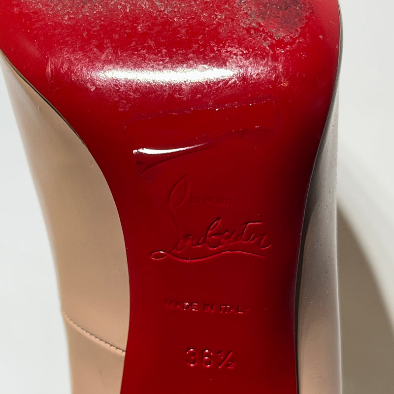 Christian Louboutin/Heels/EU 36.5/Leather/BEG/Round Toe Pump
