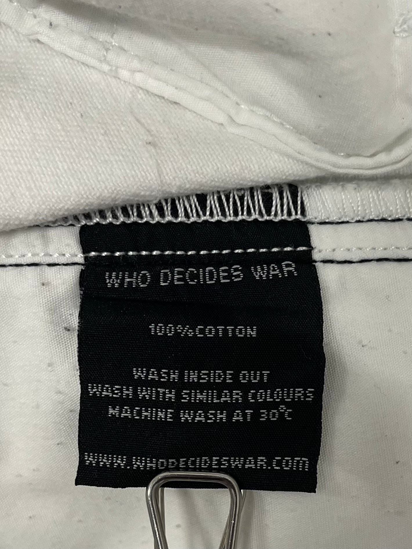 WHO DECIDES WAR/Bootcut Pants/36/Cotton/WHT/Graphic/BRIDGETOWN PANTS view 4