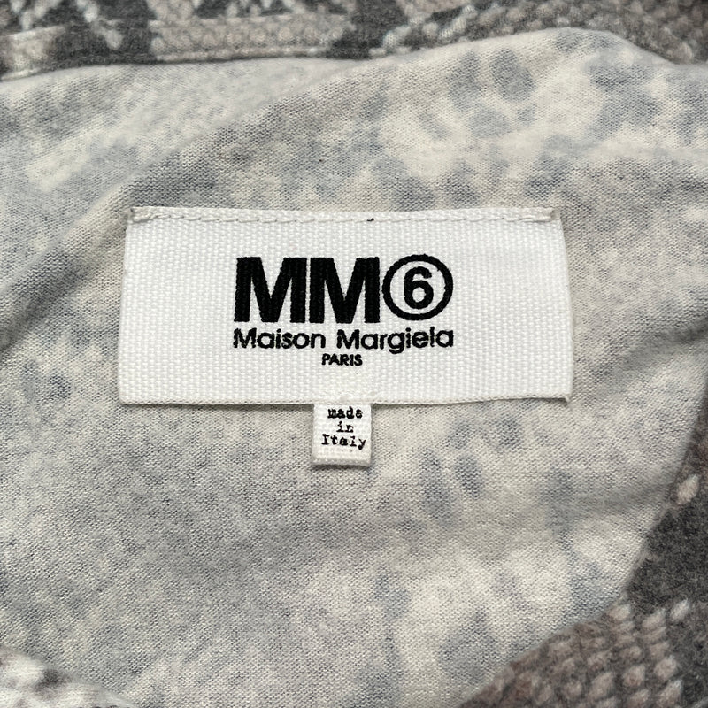 MM6/Hoodie/S/Animal Pattern/Cotton/GRY/Snake Print Hoodie