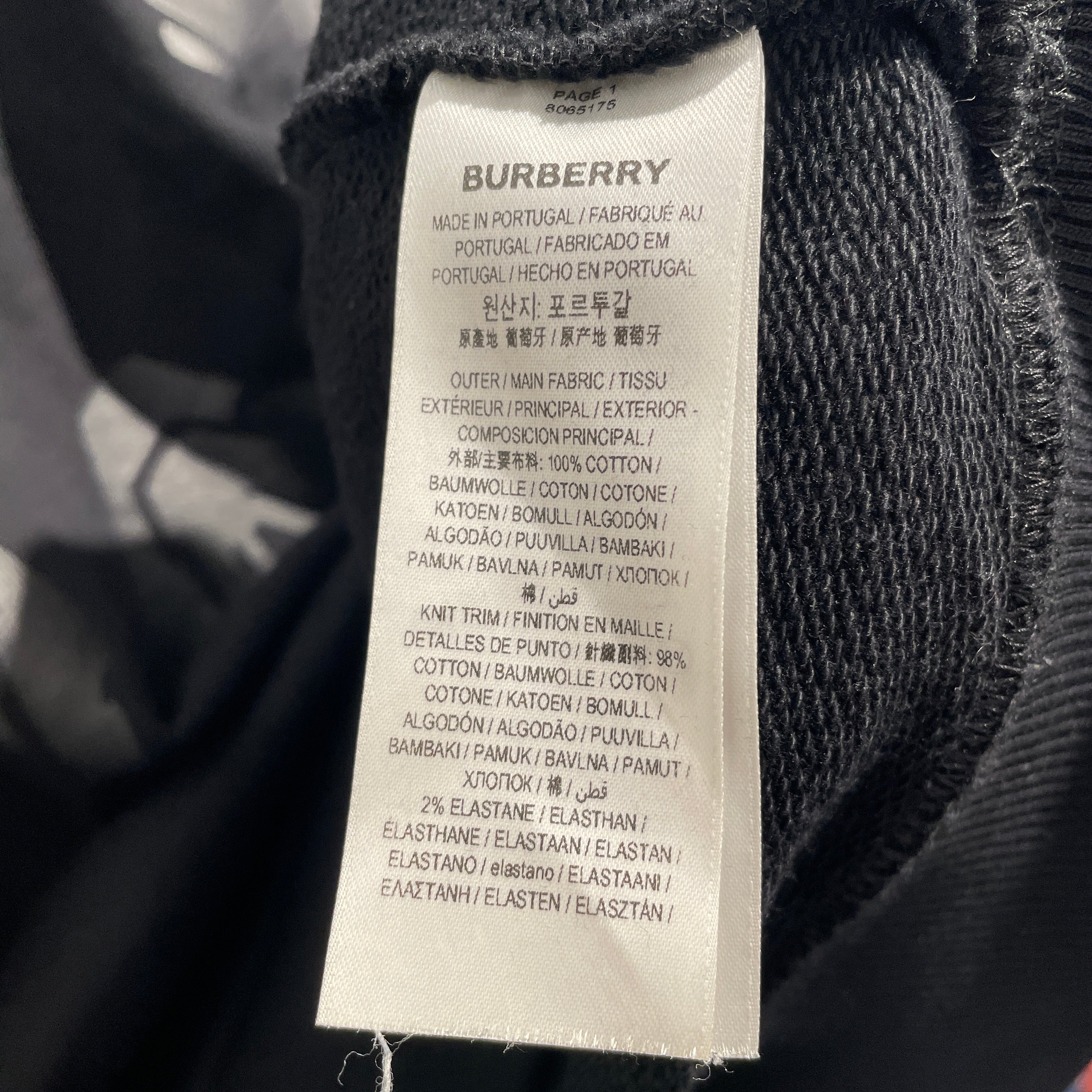 BURBERRY/Sweatshirt/M/Graphic/Cotton/BLK/Double Eqsuetarian Logo view 4