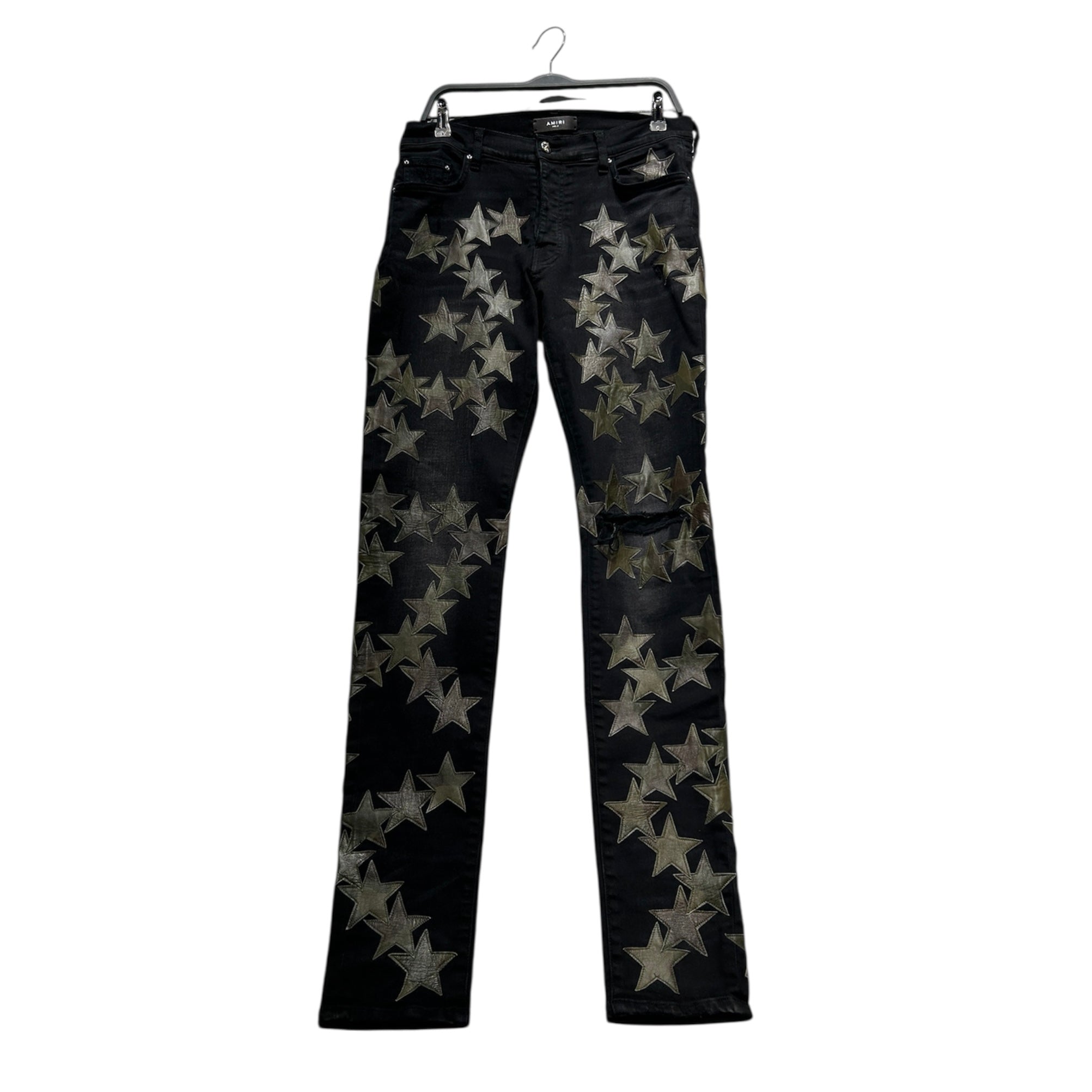 AMIRI/Skinny Pants/33/Denim/BLK/All Over Print/chemist camo stars view 1