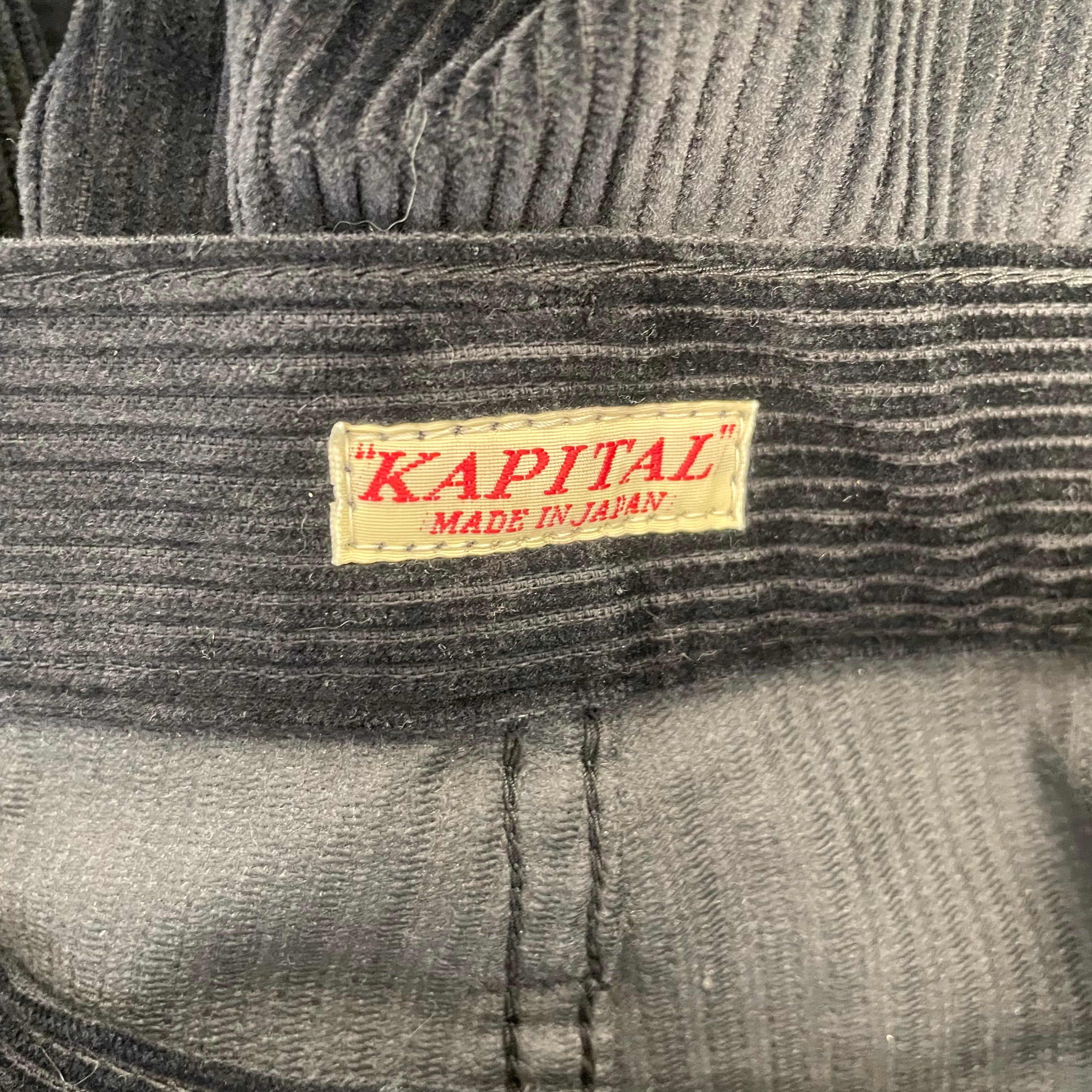 KAPITAL/Straight Pants/4/Cotton/BLK/LARGE ZIPPER CORDS view 3