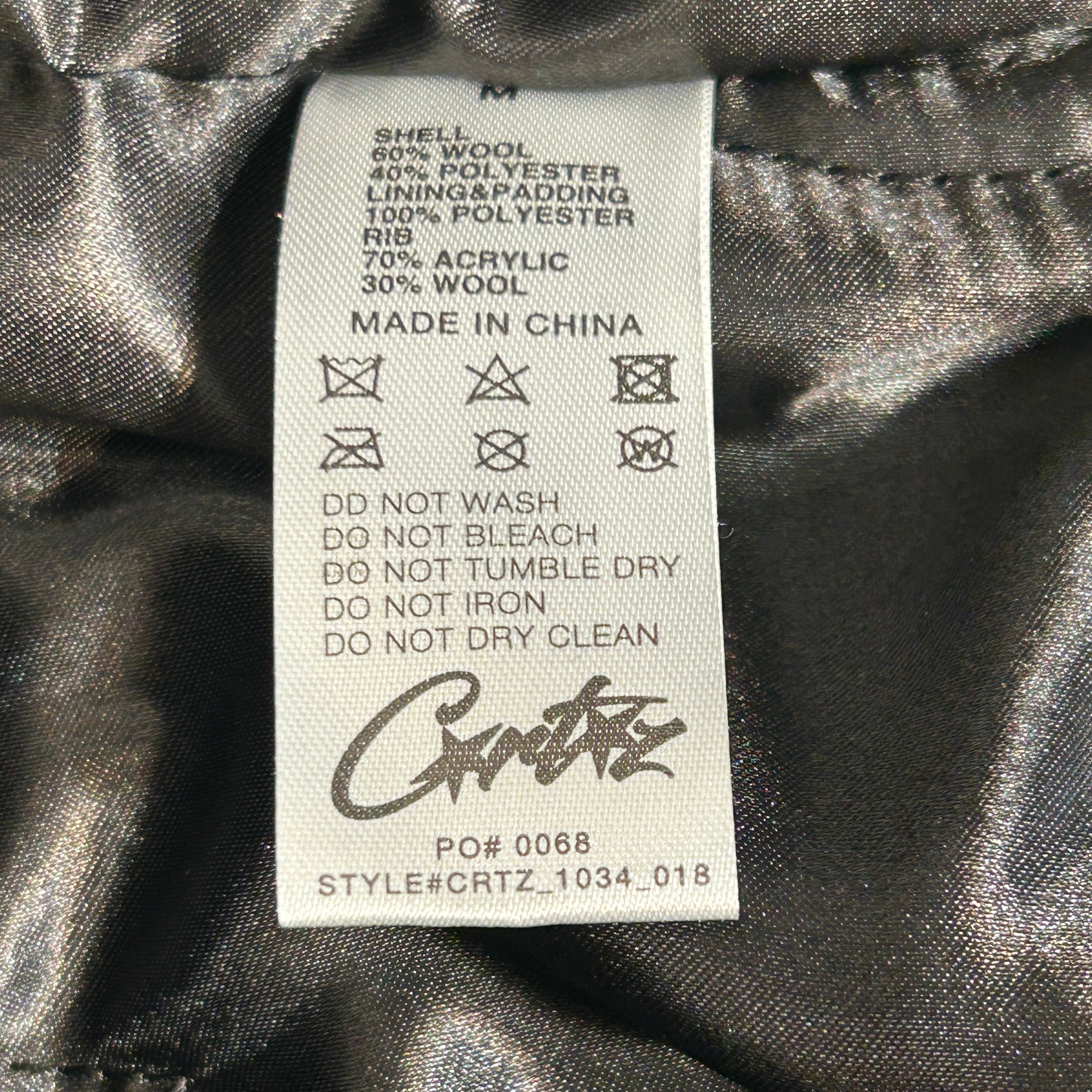 Corteiz/Jacket/M/Wool/BLK/Goat Varsity, Yellow view 3