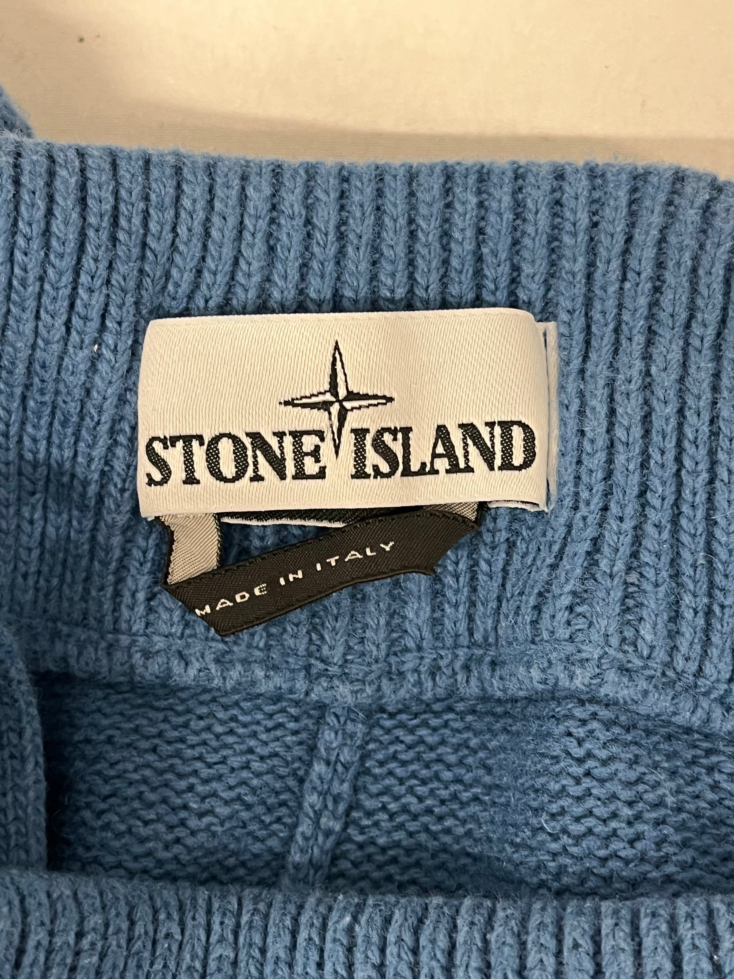 STONE ISLAND/Straight Pants/XL/Cotton/BLU/Joggers/KNIT SWEATPANTS view 3