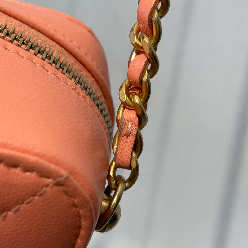 CHANEL/Cross Body Bag/Lambskin/PNK/QUILTED CC PEARL CRUSH
