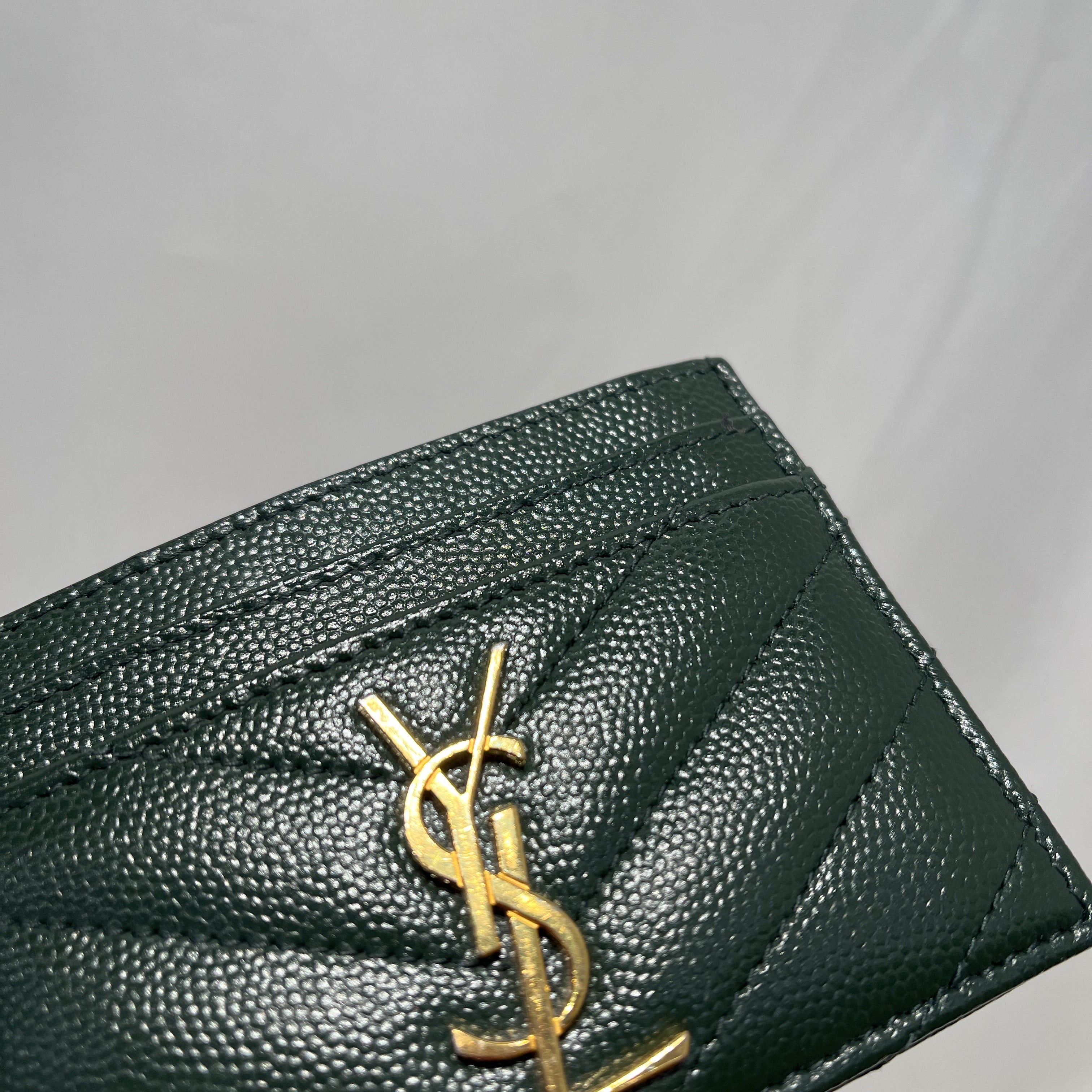 YVES SAINT LAURENT/Card Case/Leather/GRN/ view 6