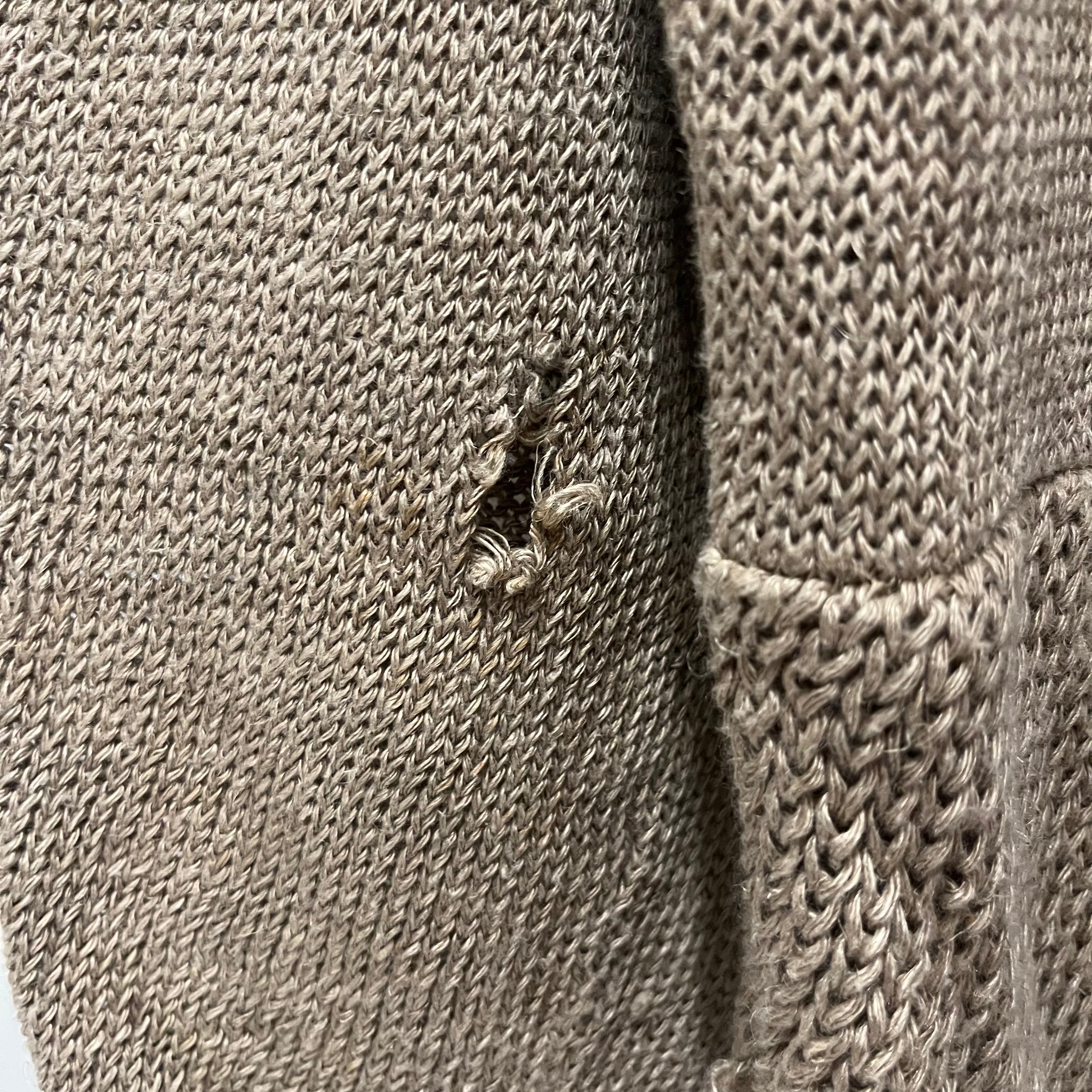 COMME des GARCONS HOMME PLUS/Sweater/L/Linen/BEG/Pullover/HOMME PLUS ASYMMECTRIC SWTR view 8