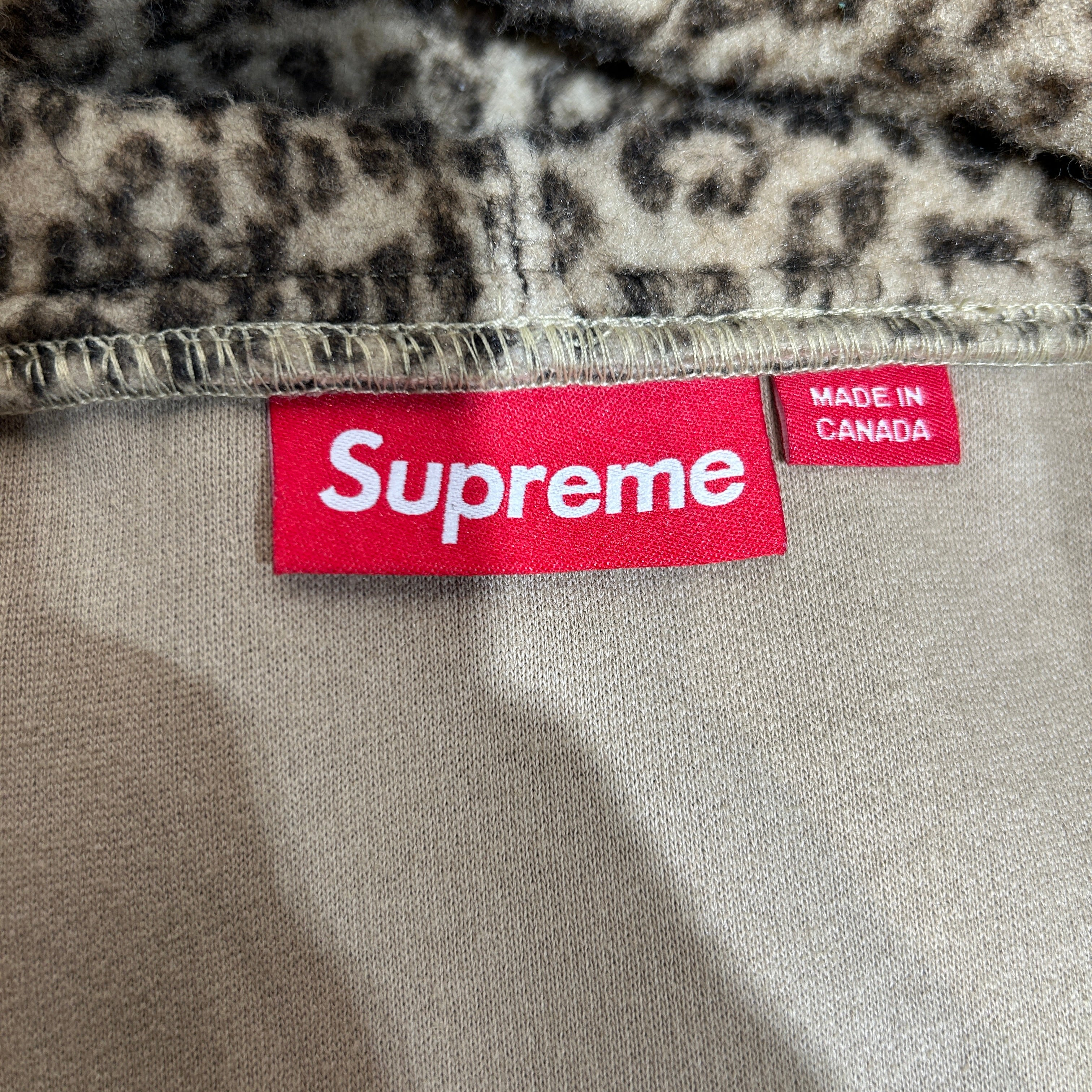 Supreme/Zip Up Hoodie/XL/Animal Pattern/Cotton/BEG/Cheetah Print Zip Up Hoodie view 3