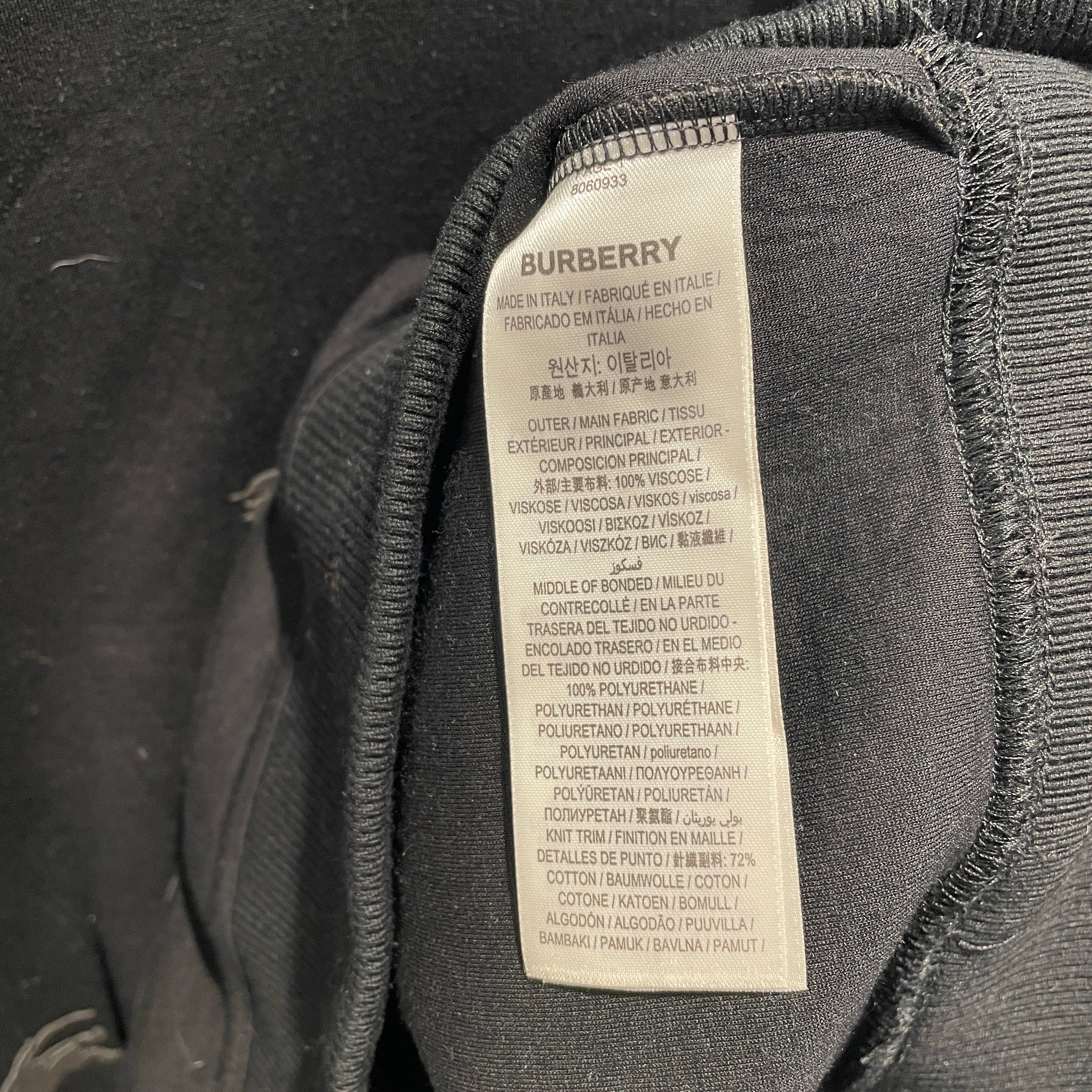 BURBERRY/Hoodie/L/All Over Print/BLK/Quest Knight Viscose Hoodie view 4