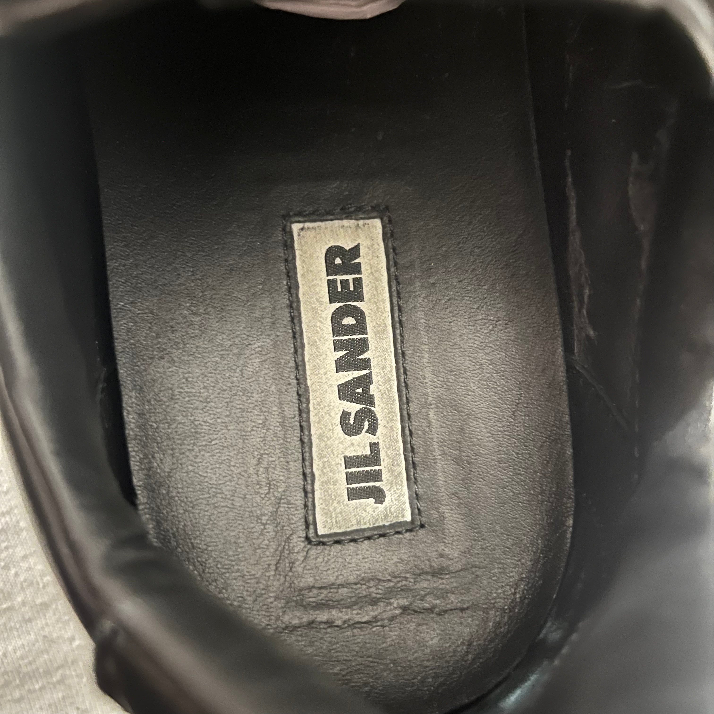JIL SANDER/Low-Sneakers/US 10/Leather/BLK/leather and suede view 4