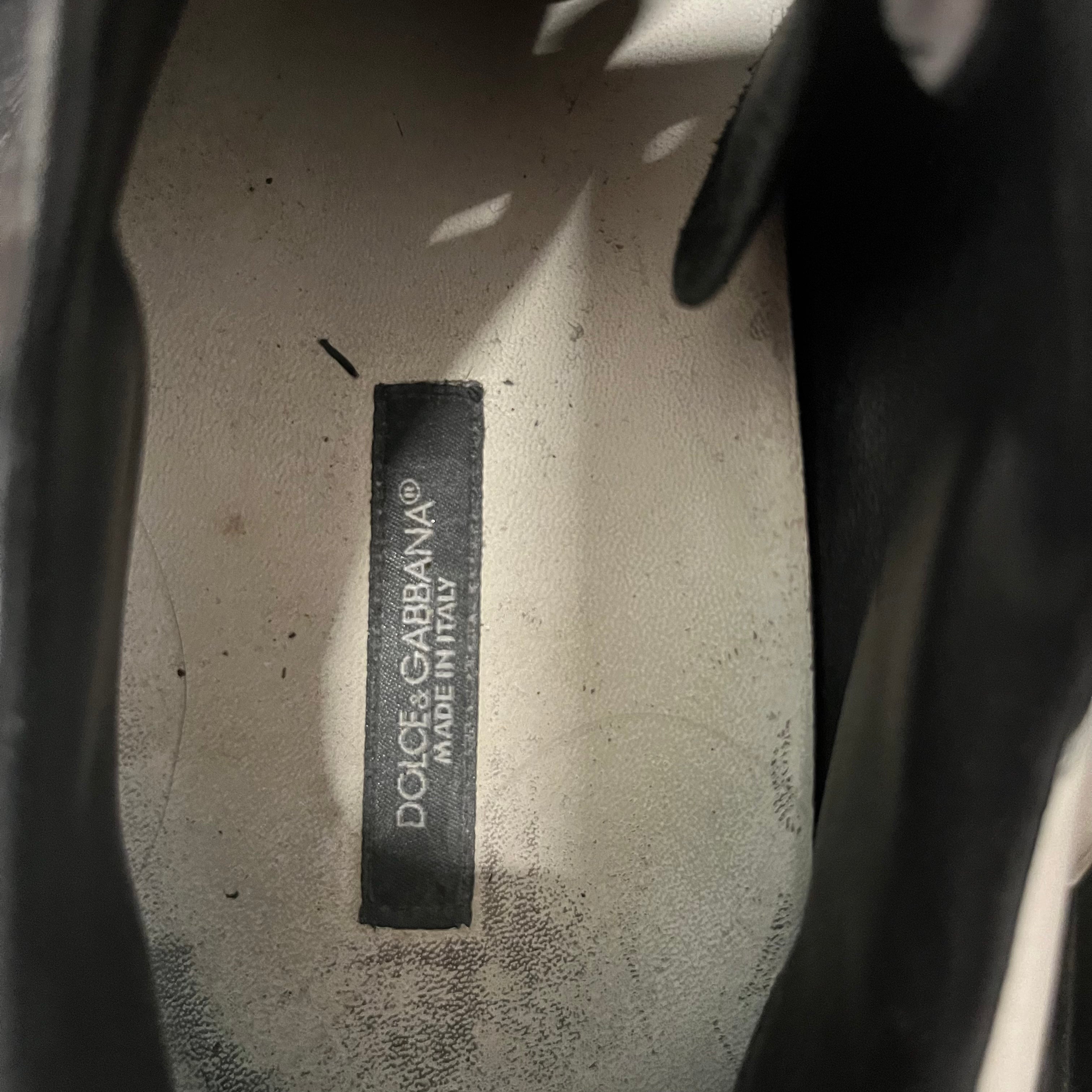 DOLCE&GABBANA/Low-Sneakers/US 9.5/Leather/BLK/ view 4