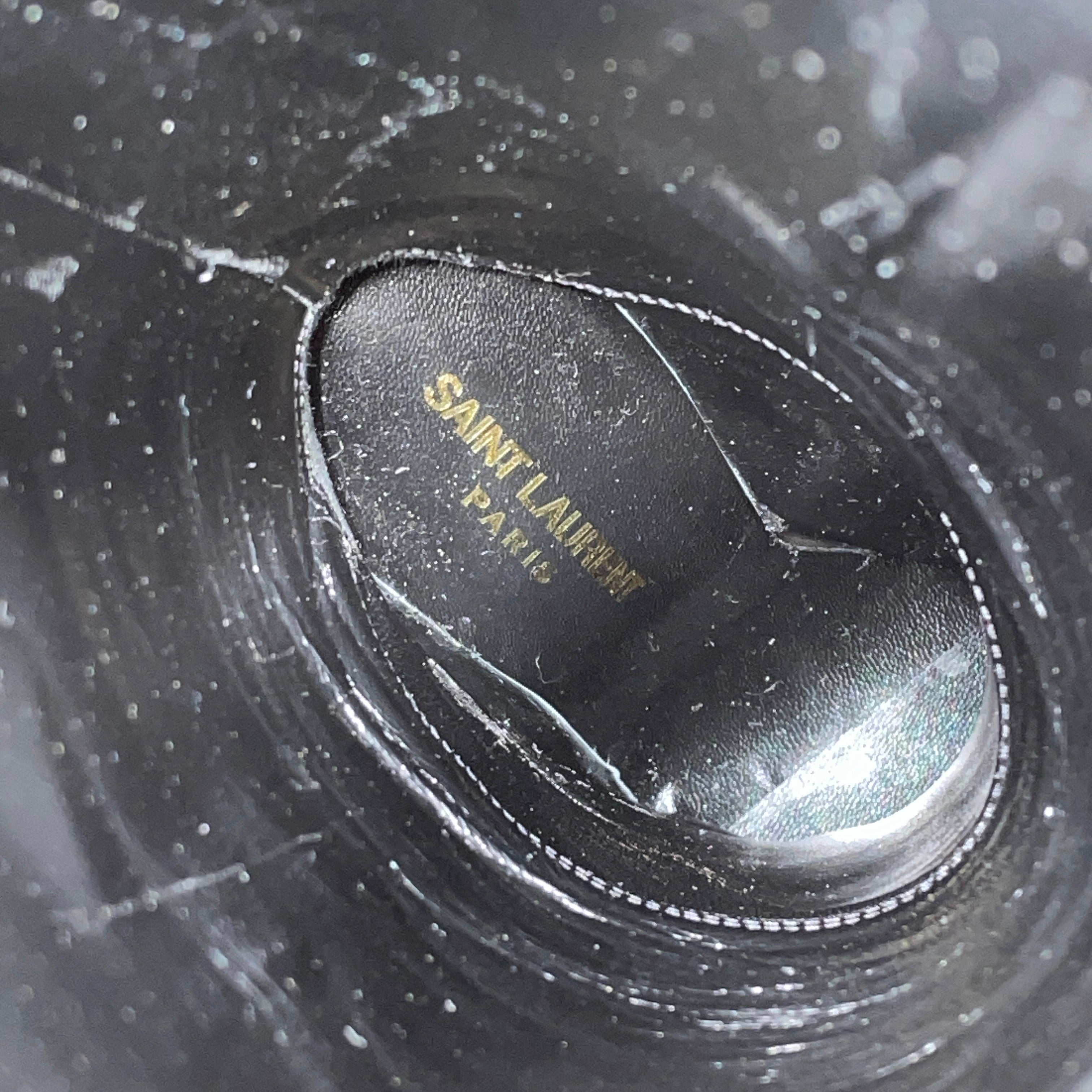 SAINT LAURENT/Long Boots/EU 35/Leather/BLK/MINI BUCKLE BOOT view 4