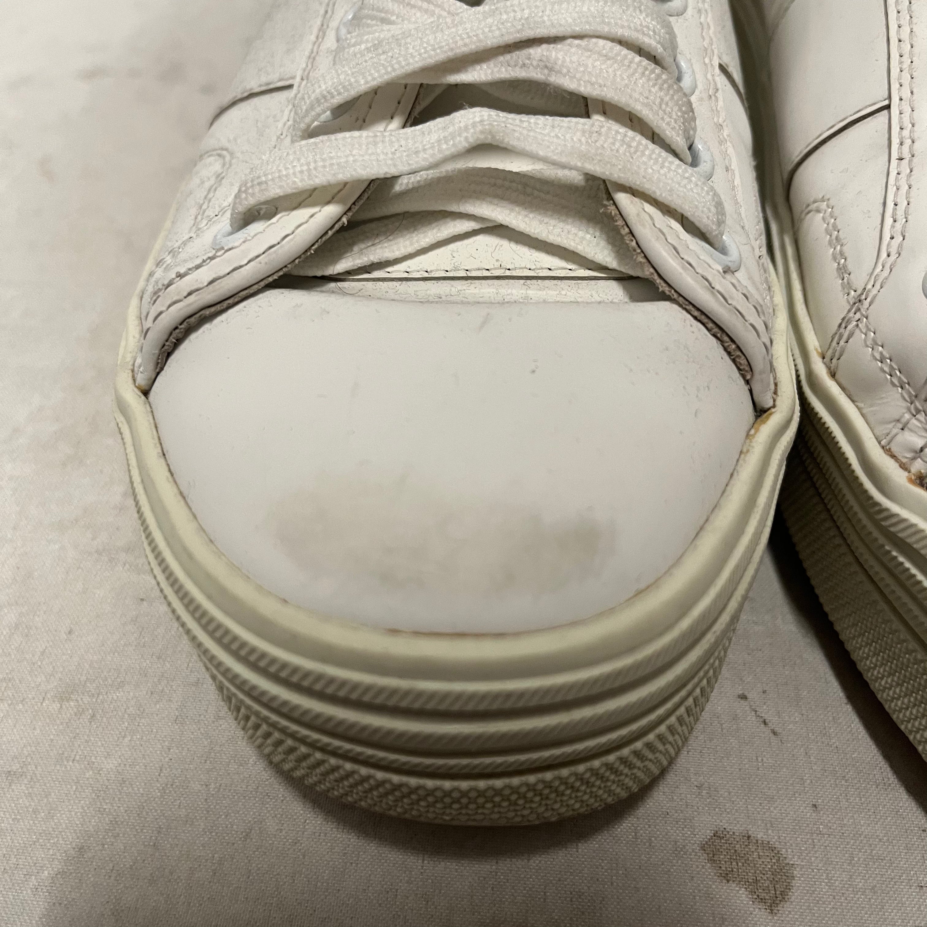 SAINT LAURENT/Low-Sneakers/EU 38/Leather/WHT/lace up platform view 7